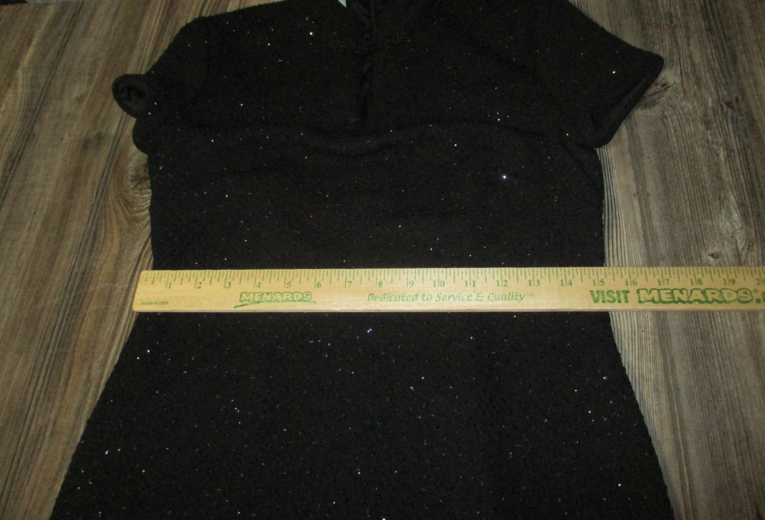 David Warren New York Mandarin Black Formal Dress Sz 8P 1990s Sparkly Holiday