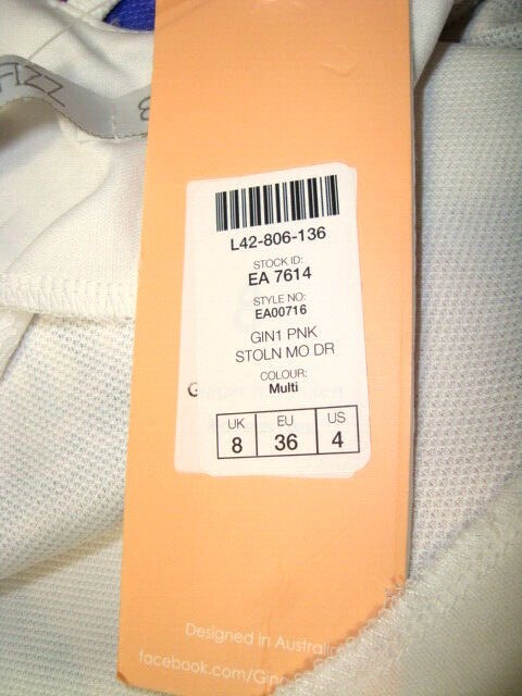 NEW ASOS GINGER FIZZ PINK, PURPLE & WHITE FLOWER DRESS 8 UK, 36 EU, 4 US BNWT