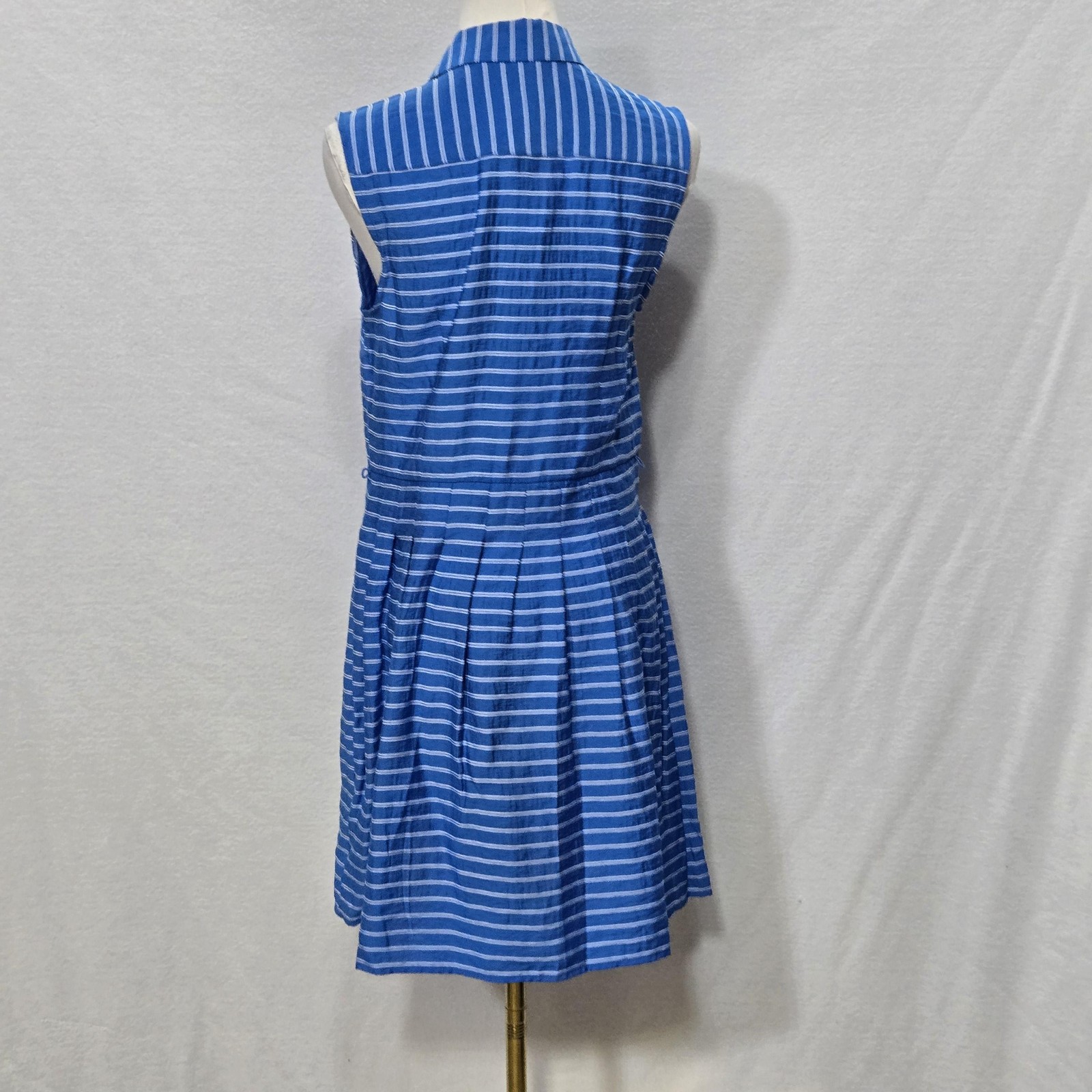 Covington Dress Womens 6 Striped Sleeveless Shirt Pocket Casual Summer Sundress