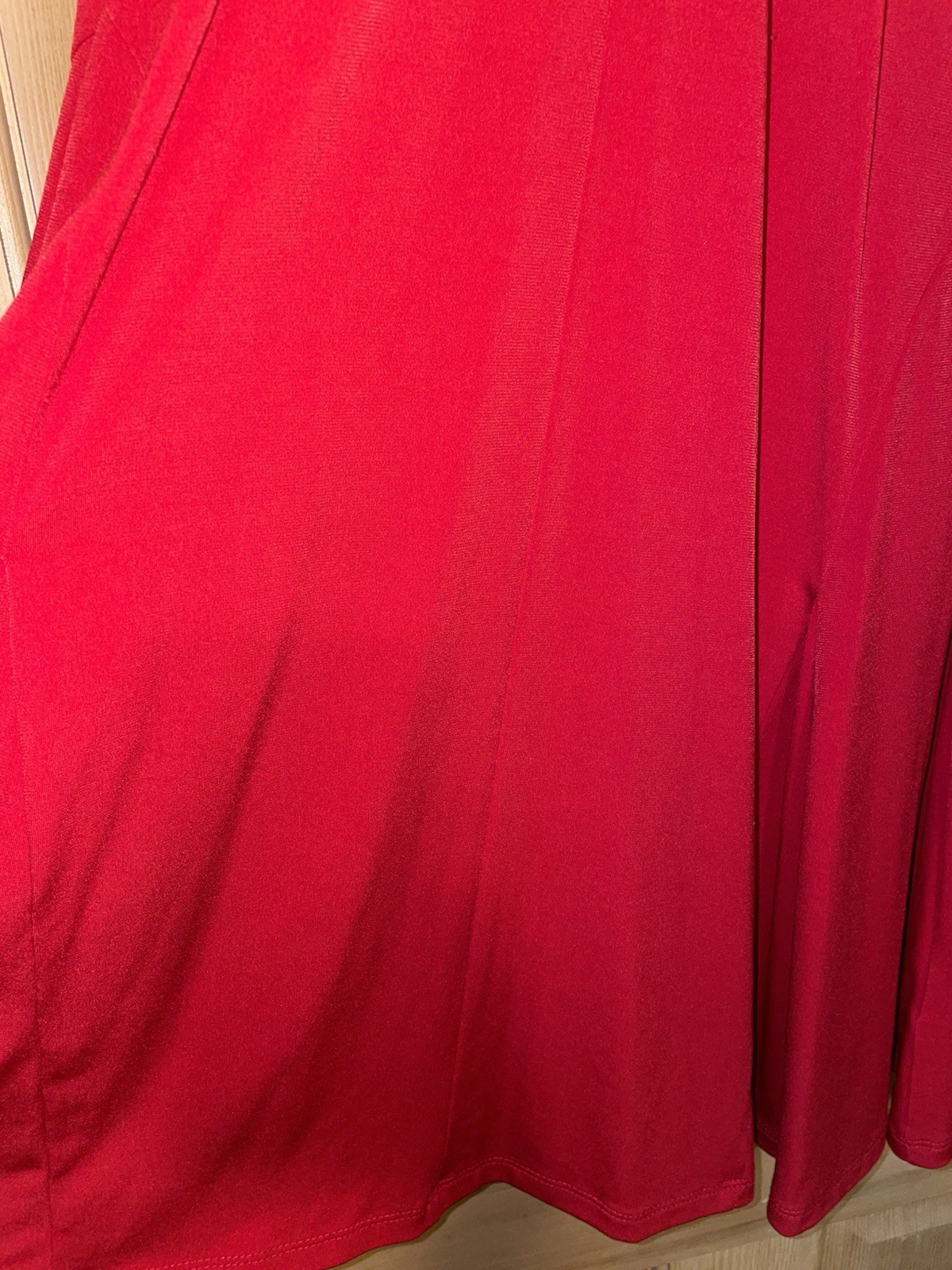 Michael Kors Red Blaze V-Neck Pleated Midi Dress Women’s Size 8
