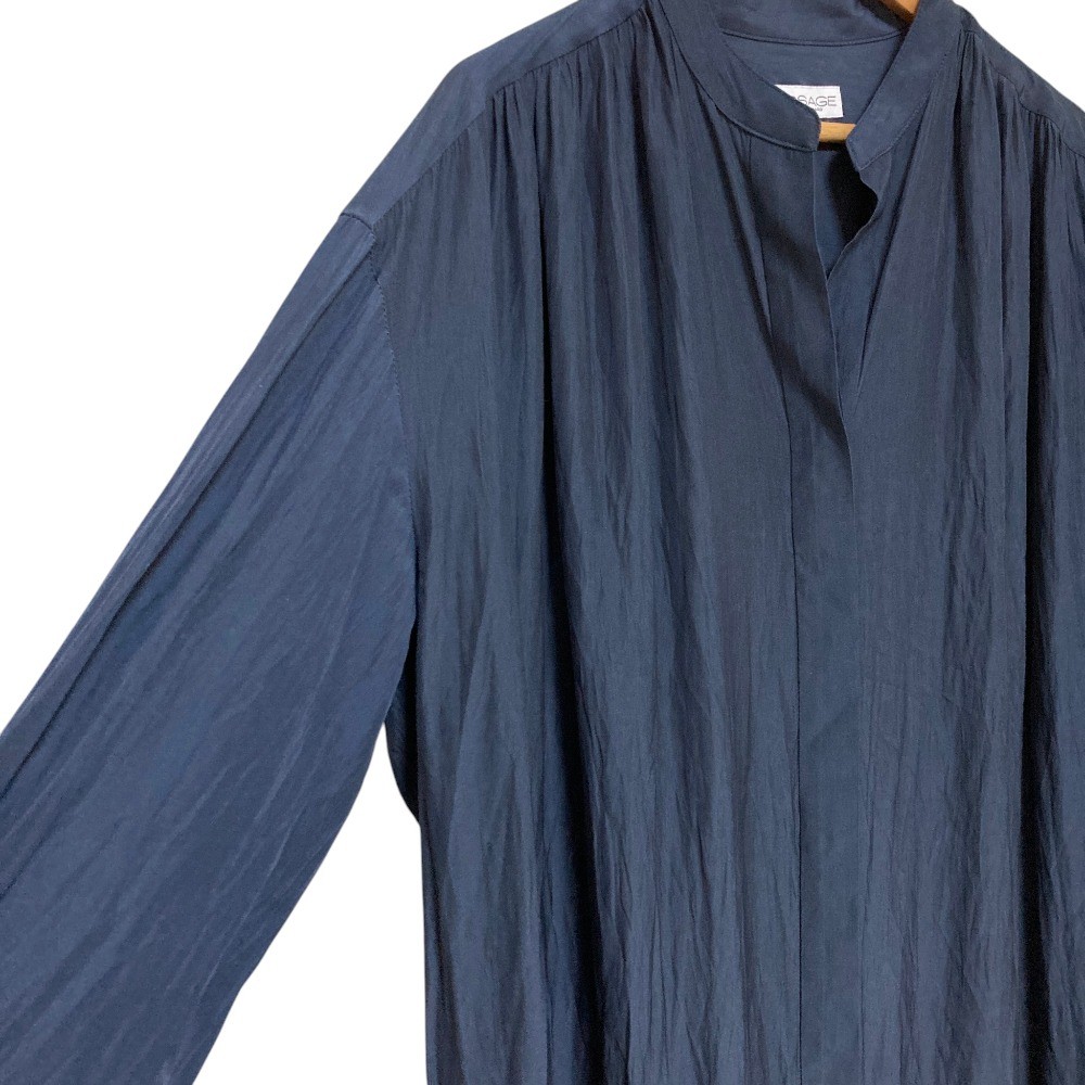 24SS JOURNAL STANDARD L’ESSAGE Decin Maxi Tiered Dress, Size F, Navy Women USED