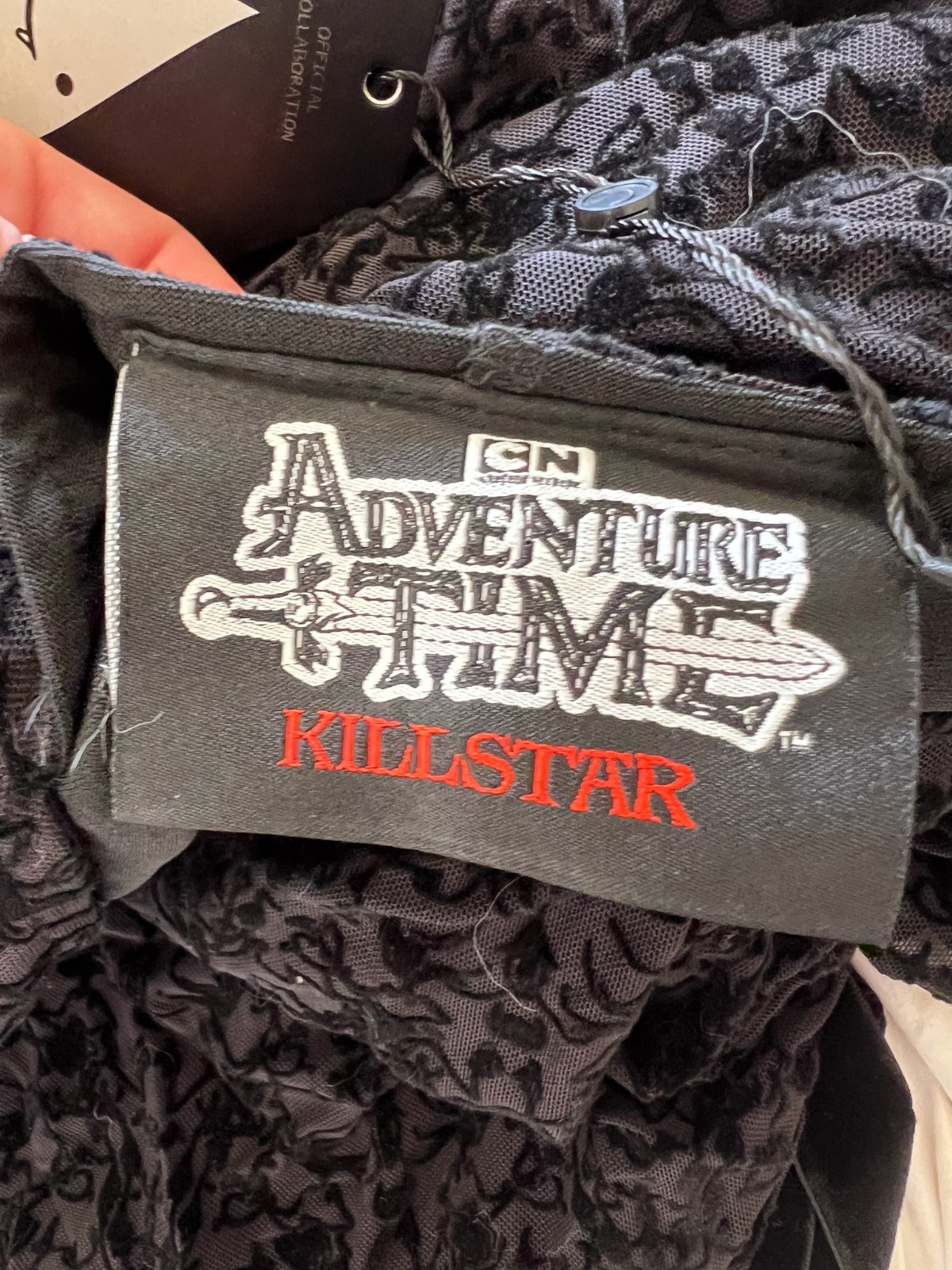 NWT KILLSTAR x ADVENTURE TIME Marceline Skater Dress Black Goth Floral XS