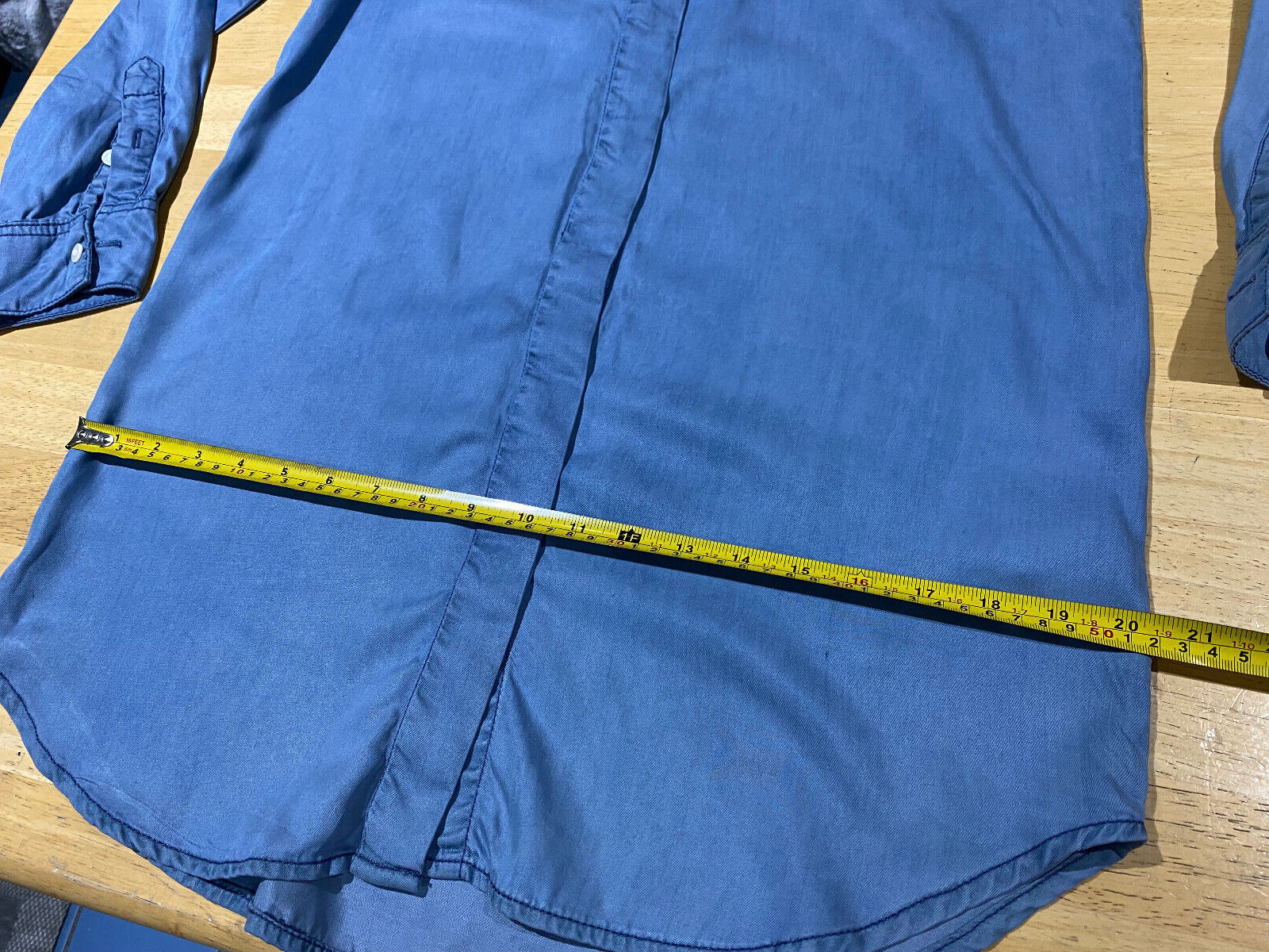 Seafolly Australia Long Sleeve Denim Shirt Dress w/ Embroidered Trim Women’s S