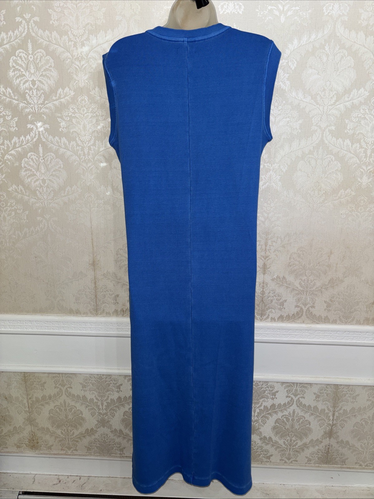 NWT Grey State Button Front Sleeveless Midi Washed Millie Dress Size L $98