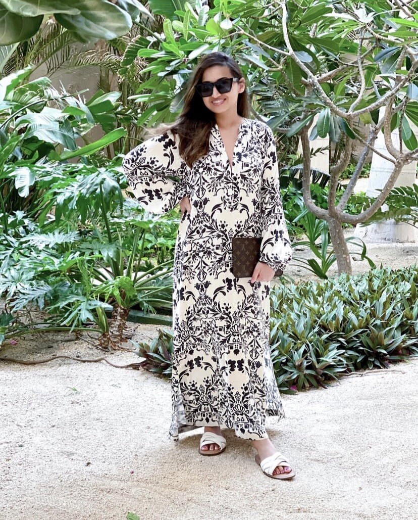 H&M Wide Cut Print Dress Rayon New RUNS BIG New Measurements XS S L XL XXL