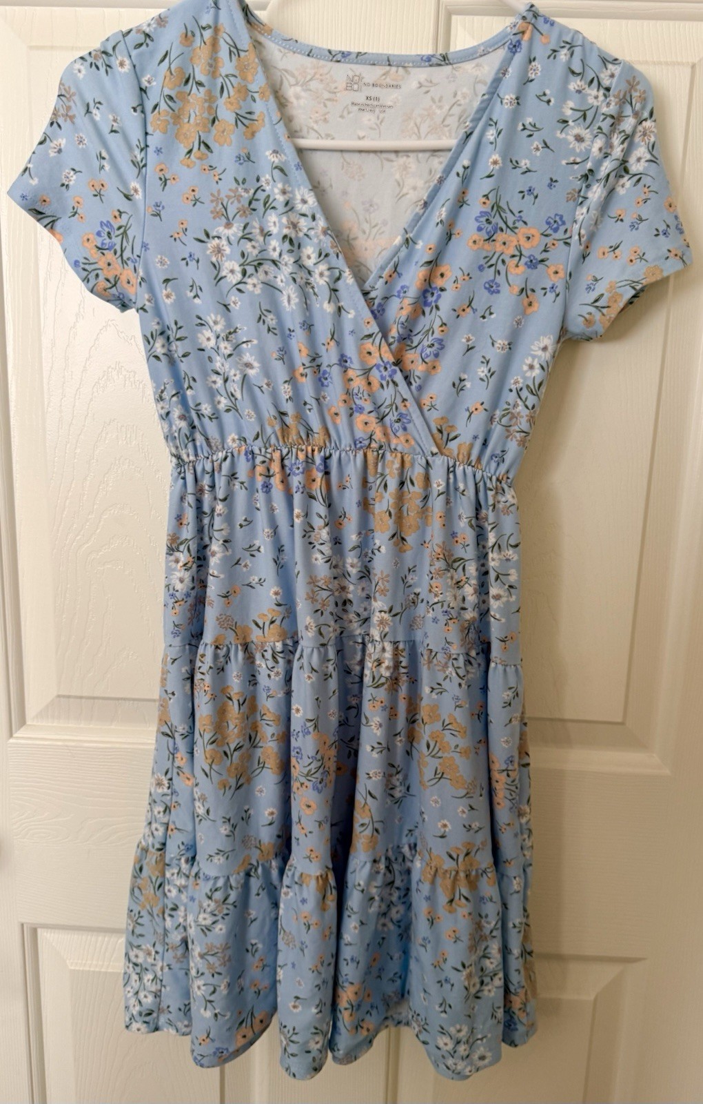 Floral Spring Party Garden Wrap Dress Cottage Core Fairy Core Women’s Size XS 1