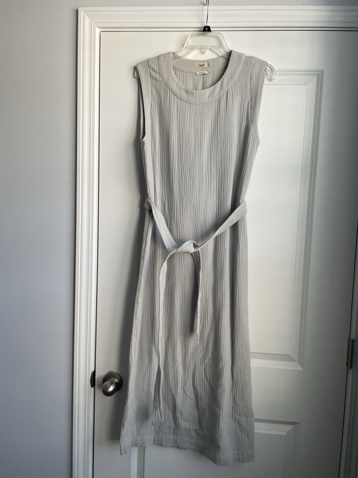 Faherty Dream Cotton Gauze Costa Dress Size Small Gray Dawn