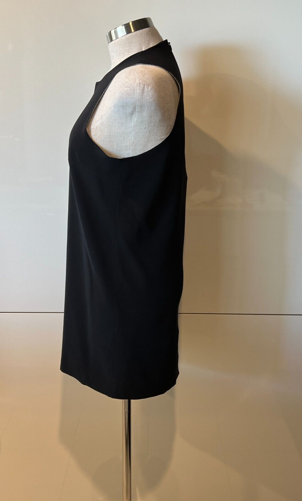 BASSIKE Black Cotton/Nylon/Elastane Knit Sleeveless Tank Short Dress/Top 2/S