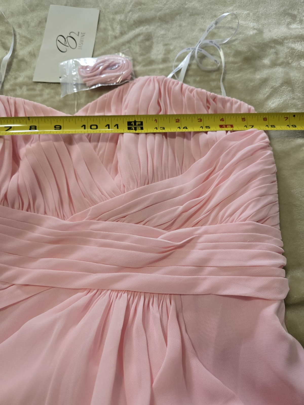 B2 Jasmine Strapless Evening Gown Formal Elegant Bridesmaid NWT Pink Size 16
