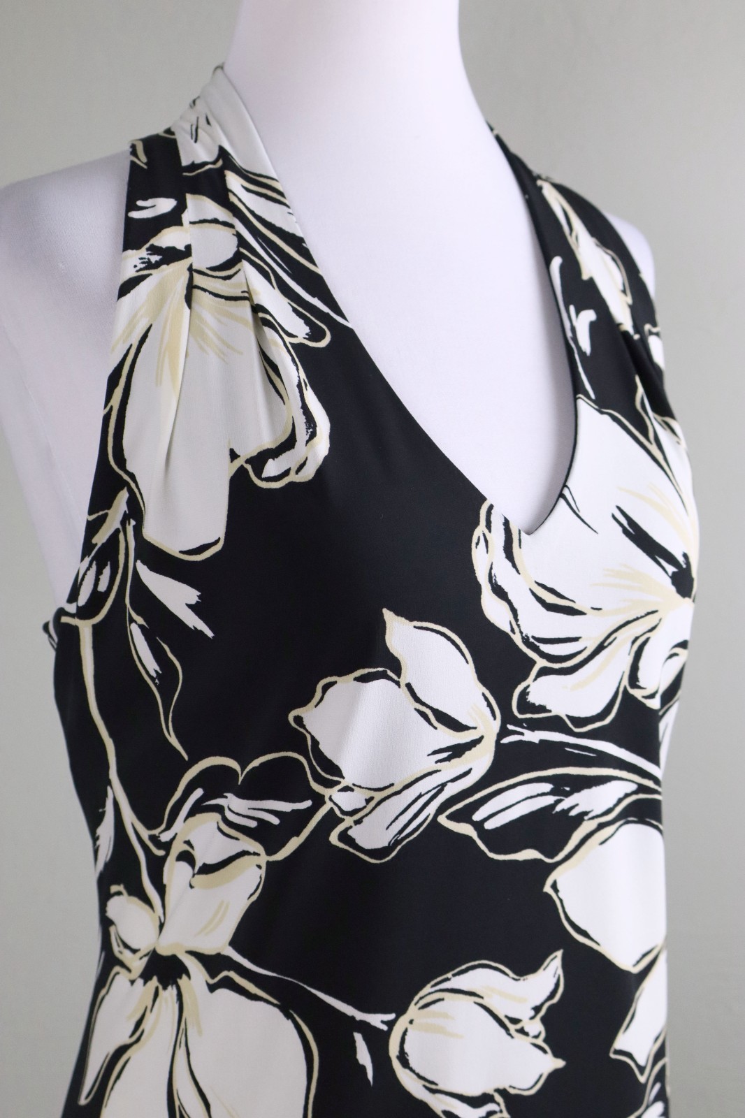 TOMMY BAHAMA $138 Slinky Stretch Shelf Bra Halter Tank Dress Size Medium