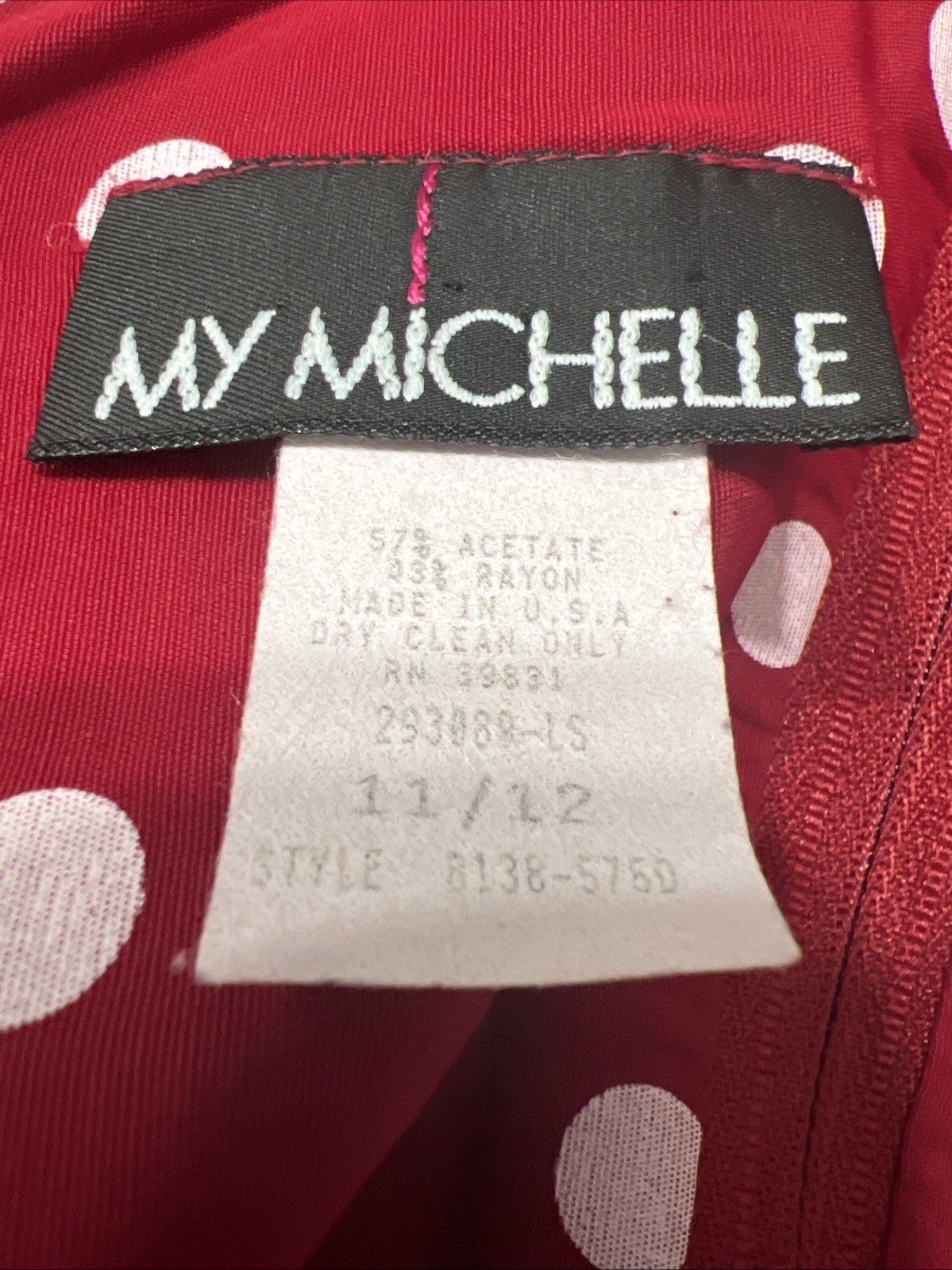 My Michelle ︱Red & White Polka Dot︱ Short Dress︱11/12︱Retro︱1990’s?