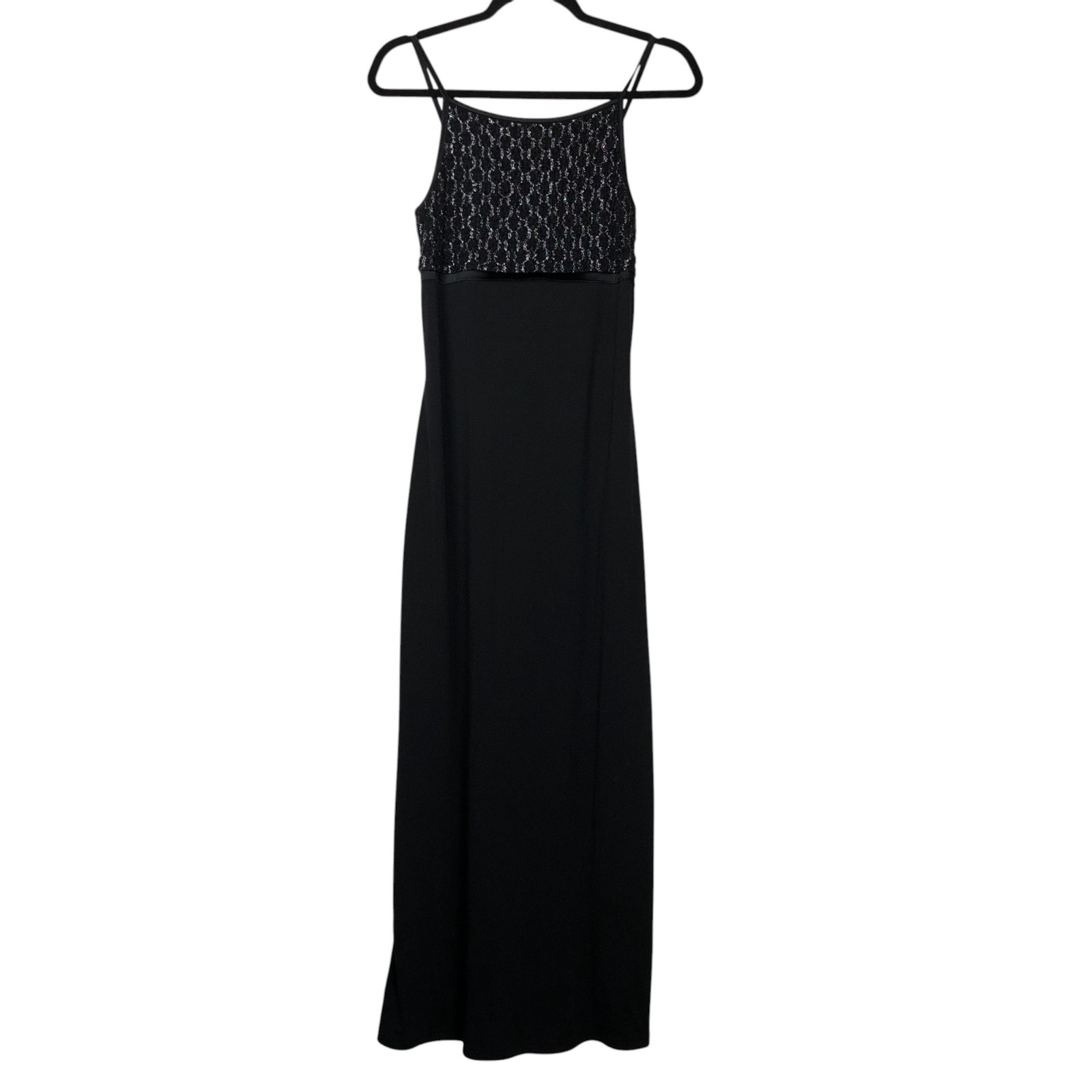 Vintage 90’s Gothic Byer Too Black Maxi Dress Size M Vampcore Whimsigoth Grunge