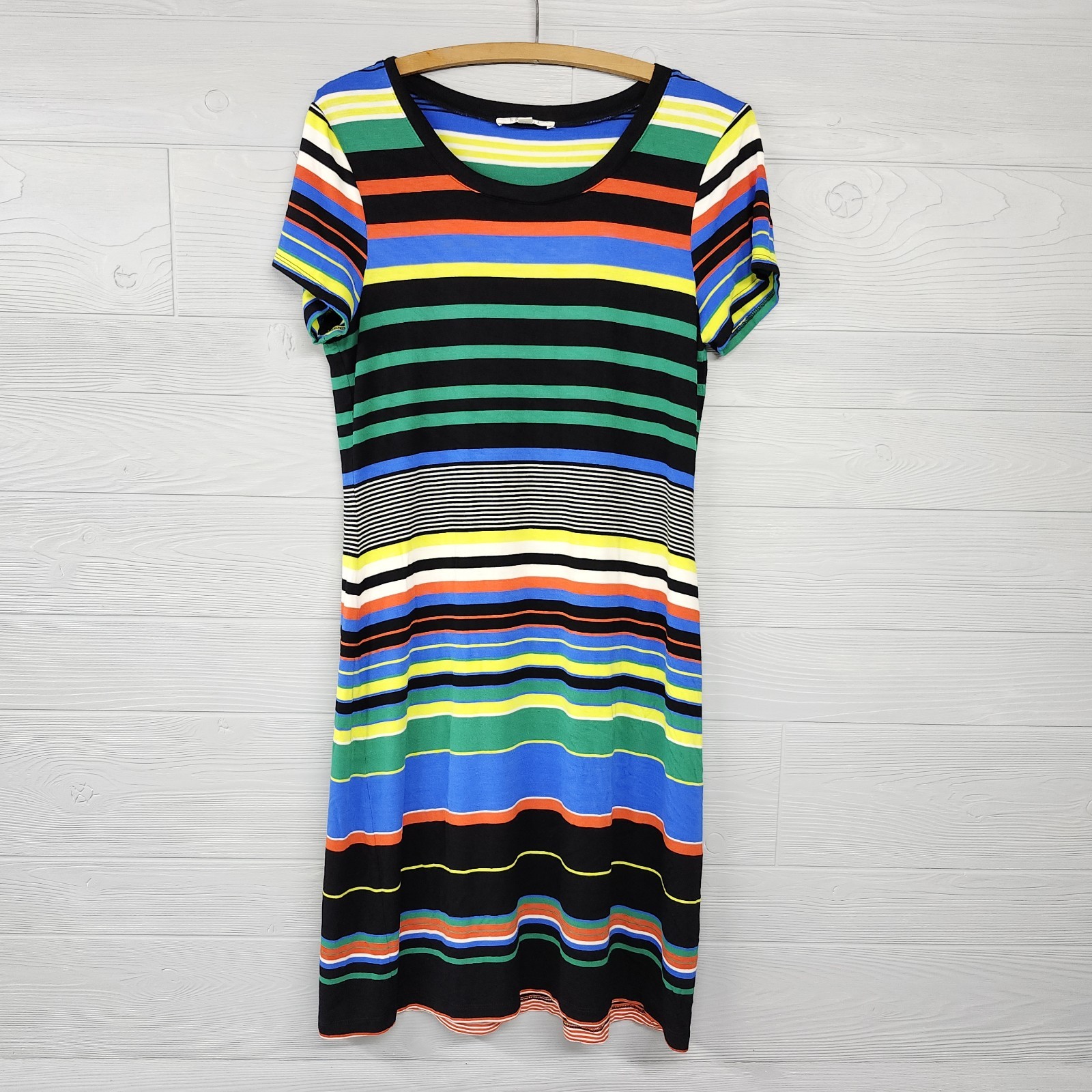 Spense Rainbow Striped Bodycon Dress Womens Sz Medium