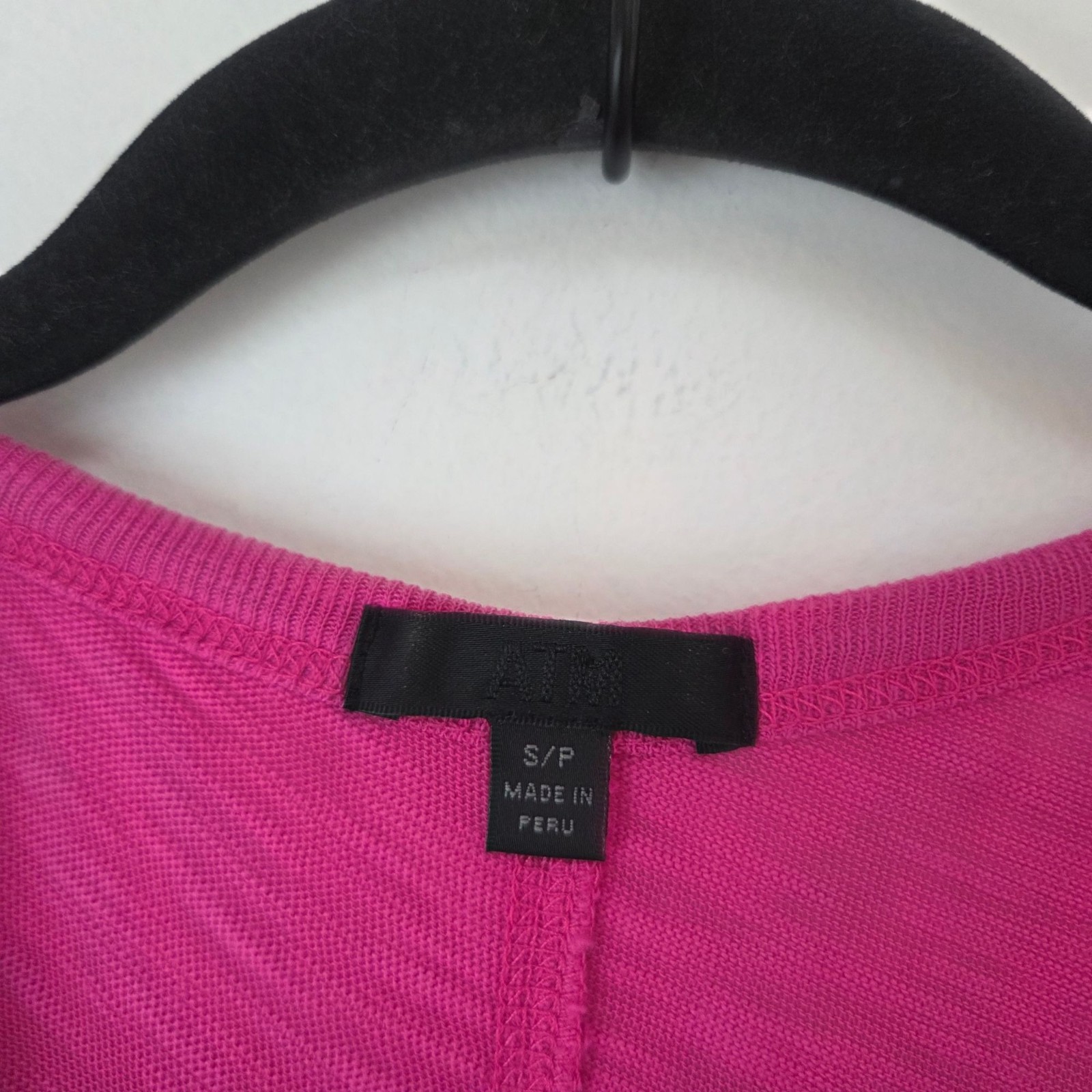 ATM Anthony Thomas Melillo Pink Shift Dress Mini Length Slub Cotton Tank Dress S