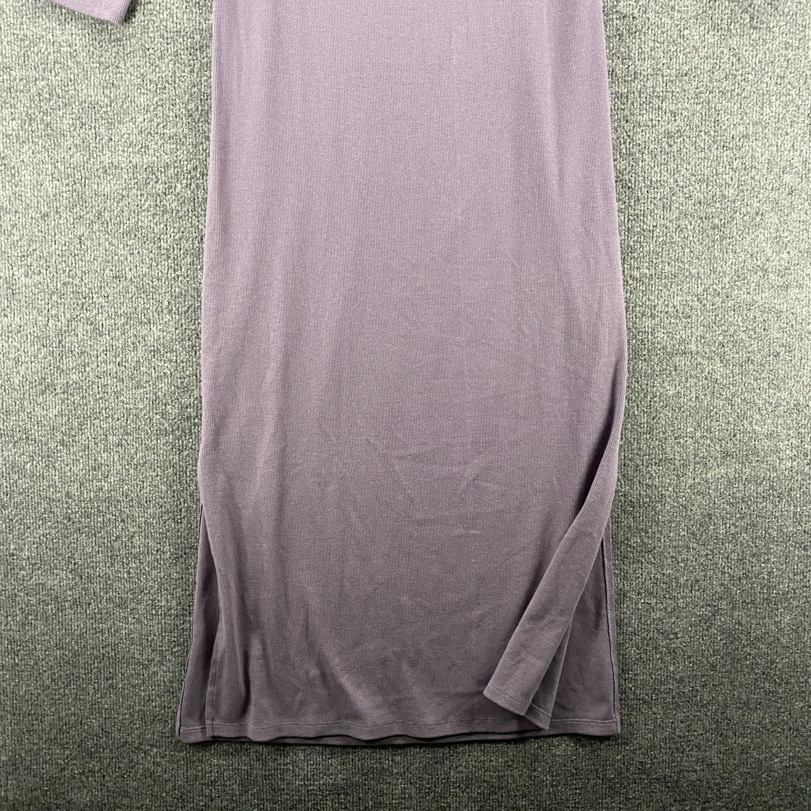 The Nines by Hatch Dress Medium Maternity Purple Fitted Midi Side Slit Causal