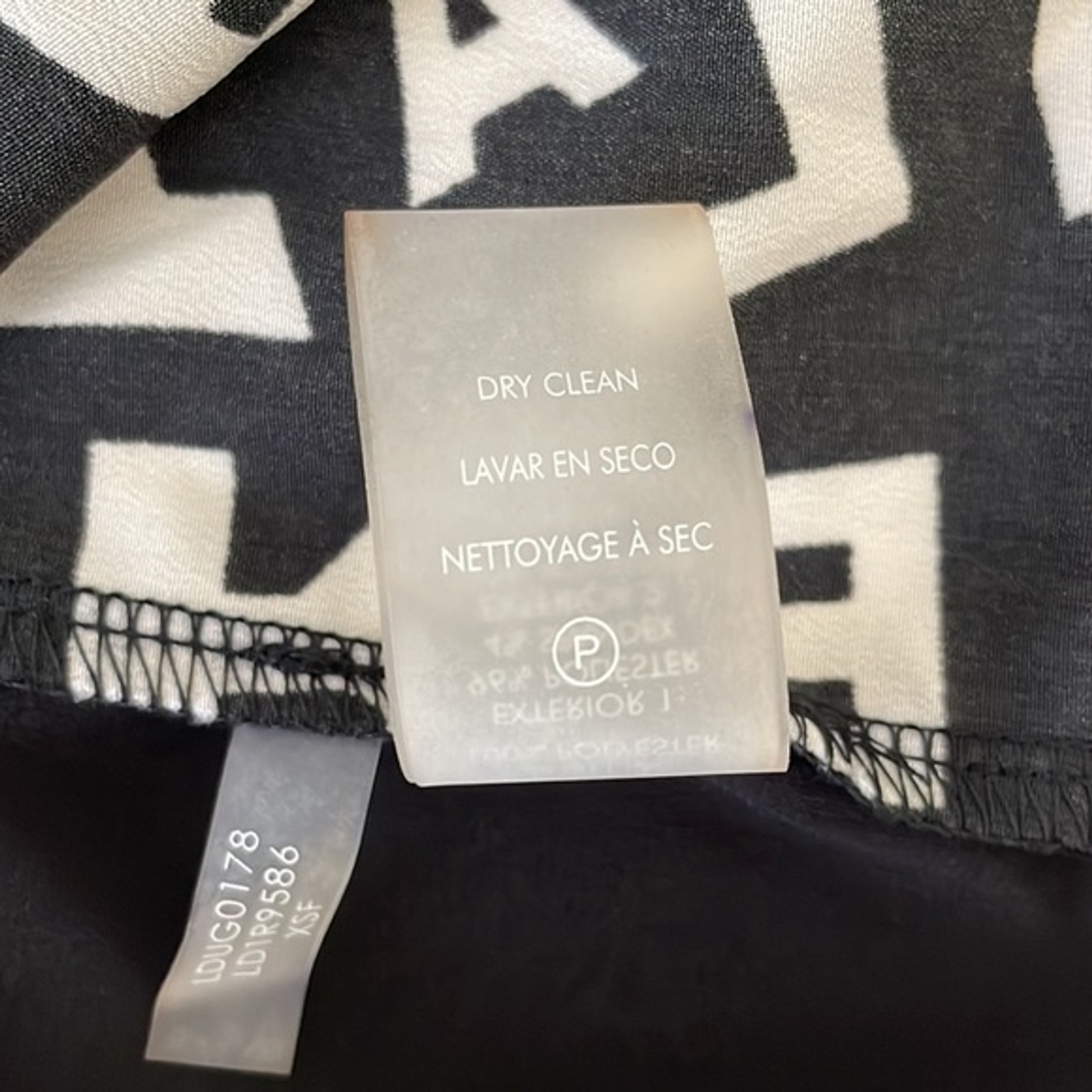 Karl Lagerfeld Paris Monogram Logo Dress Women’s Size Small. Black & White. EUC