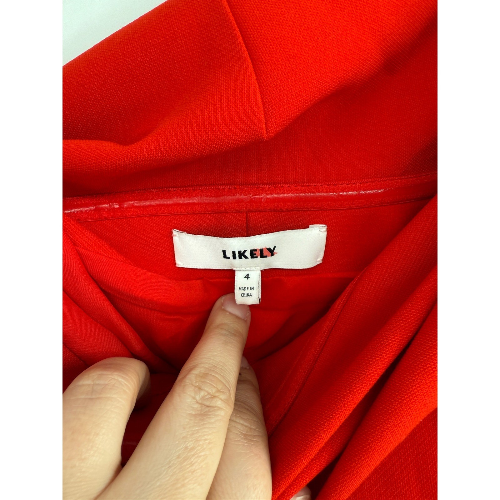 Likely Women’s One Shoulder Driggs Sheath Dress Gown Scarlet Red Size 4