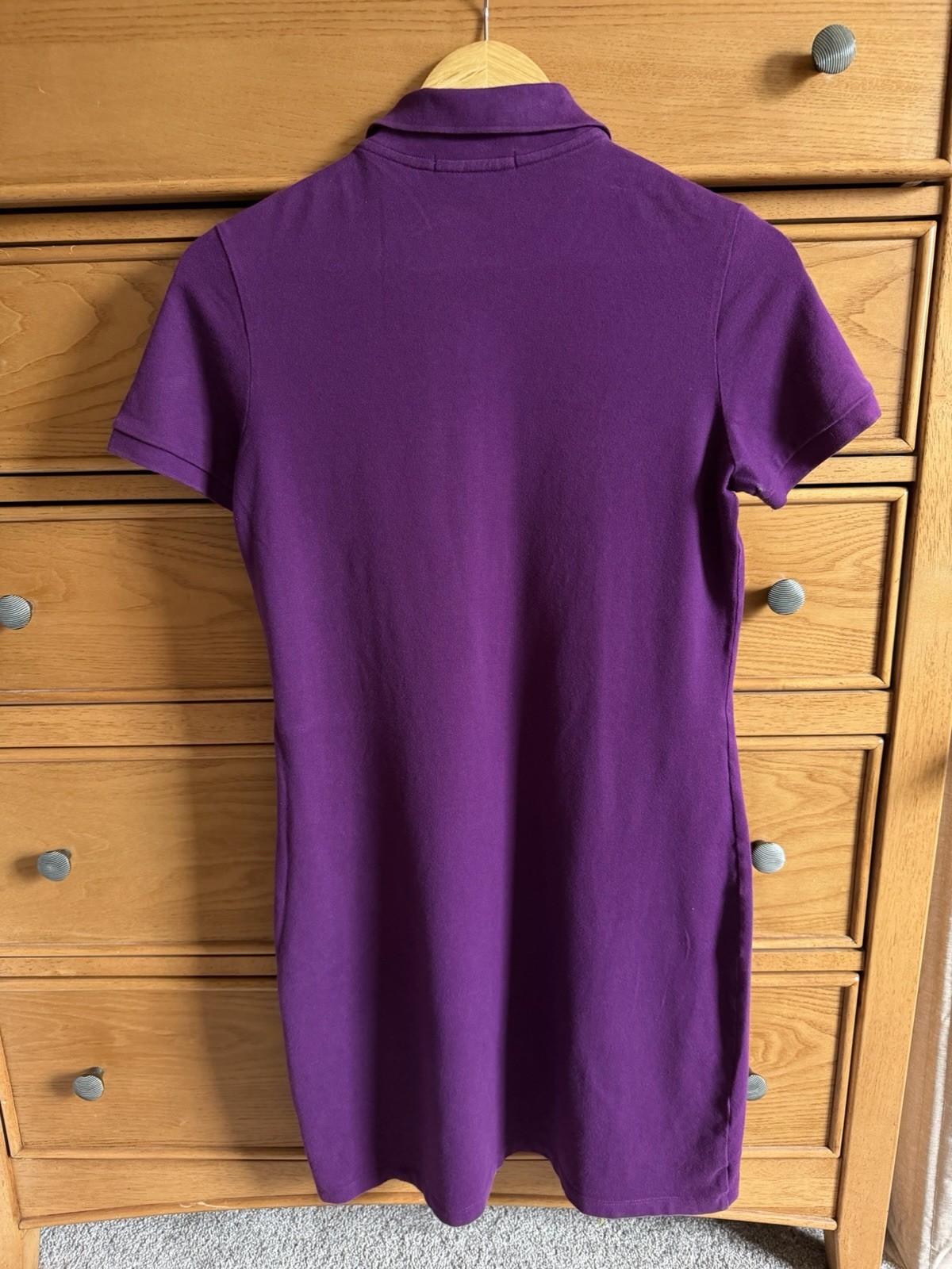 Lacoste Button Down Polo Womens Pique Polo Shirt Dress Size 38 Preppy Y2K Retro