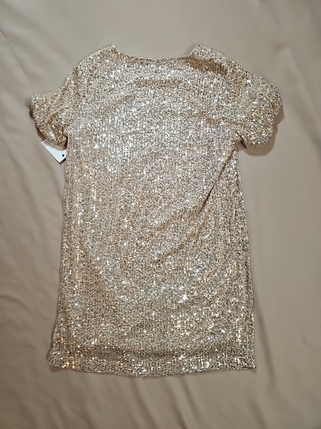 Ophelia Roe Womens Sequin Evening HolidayParty Dress Gold Pullover Stretch Large