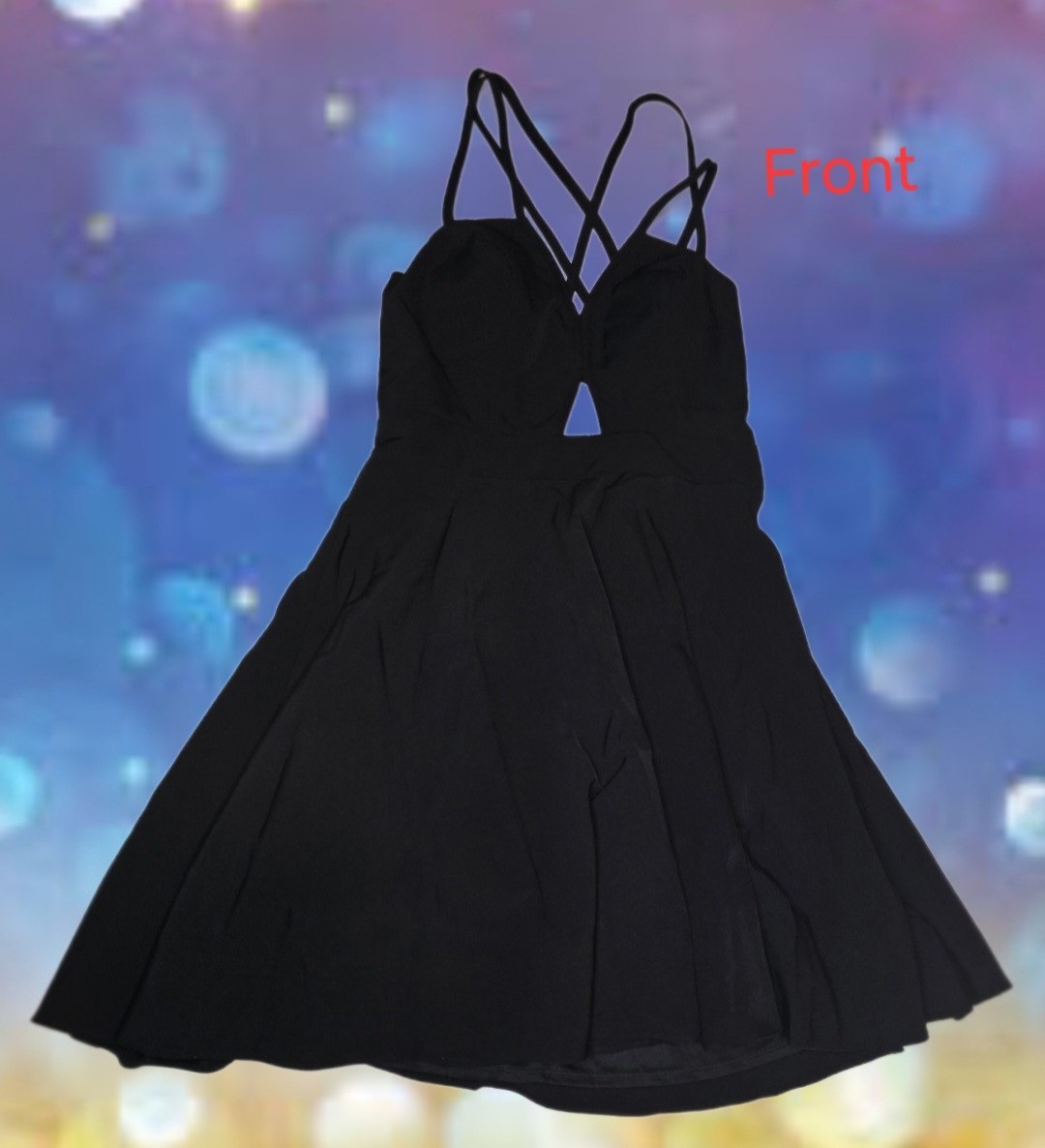 Dear Moon Black Strappy Dress Size 9 NWT Retail $78.00 Prom, Home Coming, Party