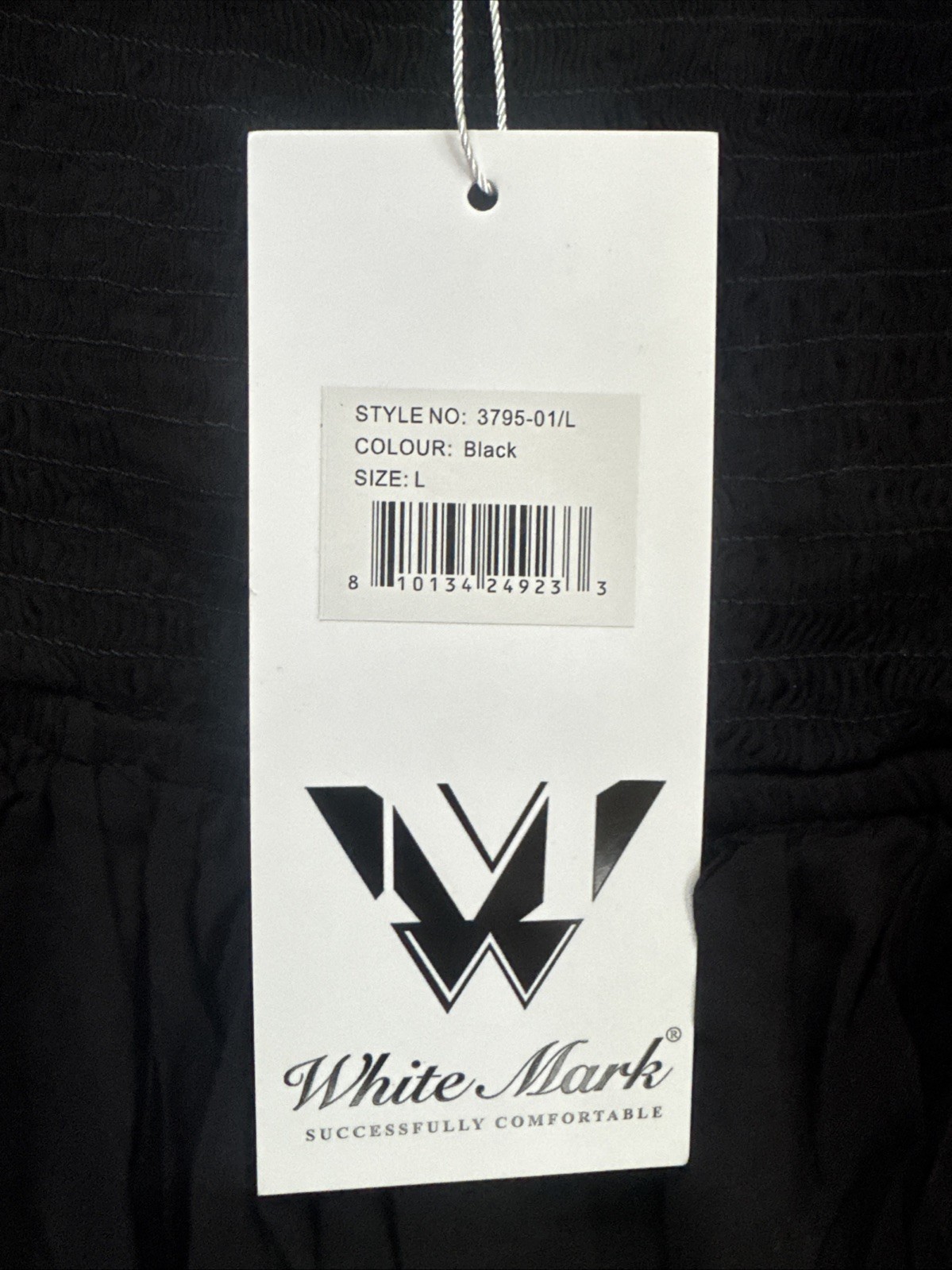 NWT – White Mark Womens Large Black Smocked Ruffle Maxi Dress