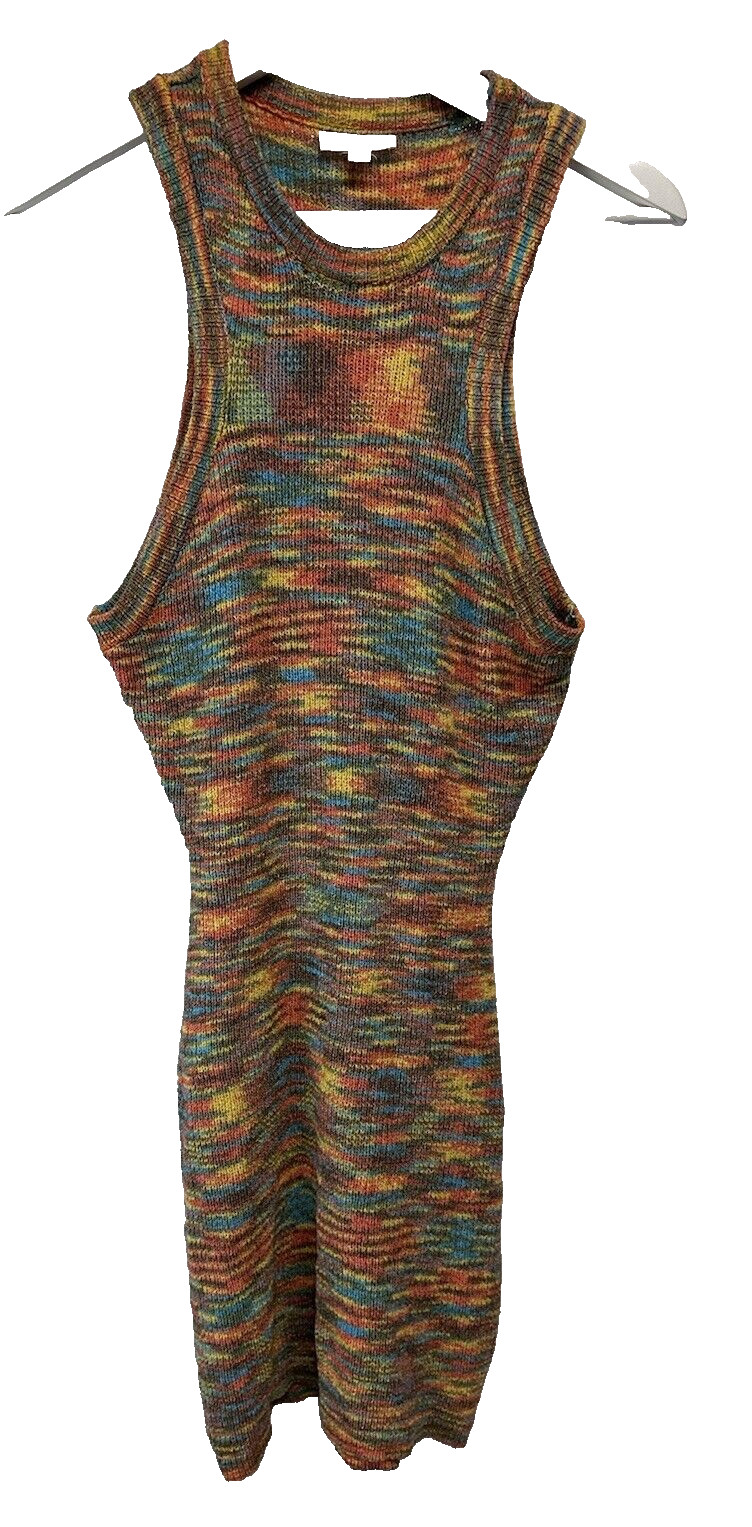 Beivy Knit Sweater Bodycon Dress Colorful All Seasons Sleeveless Juniors L