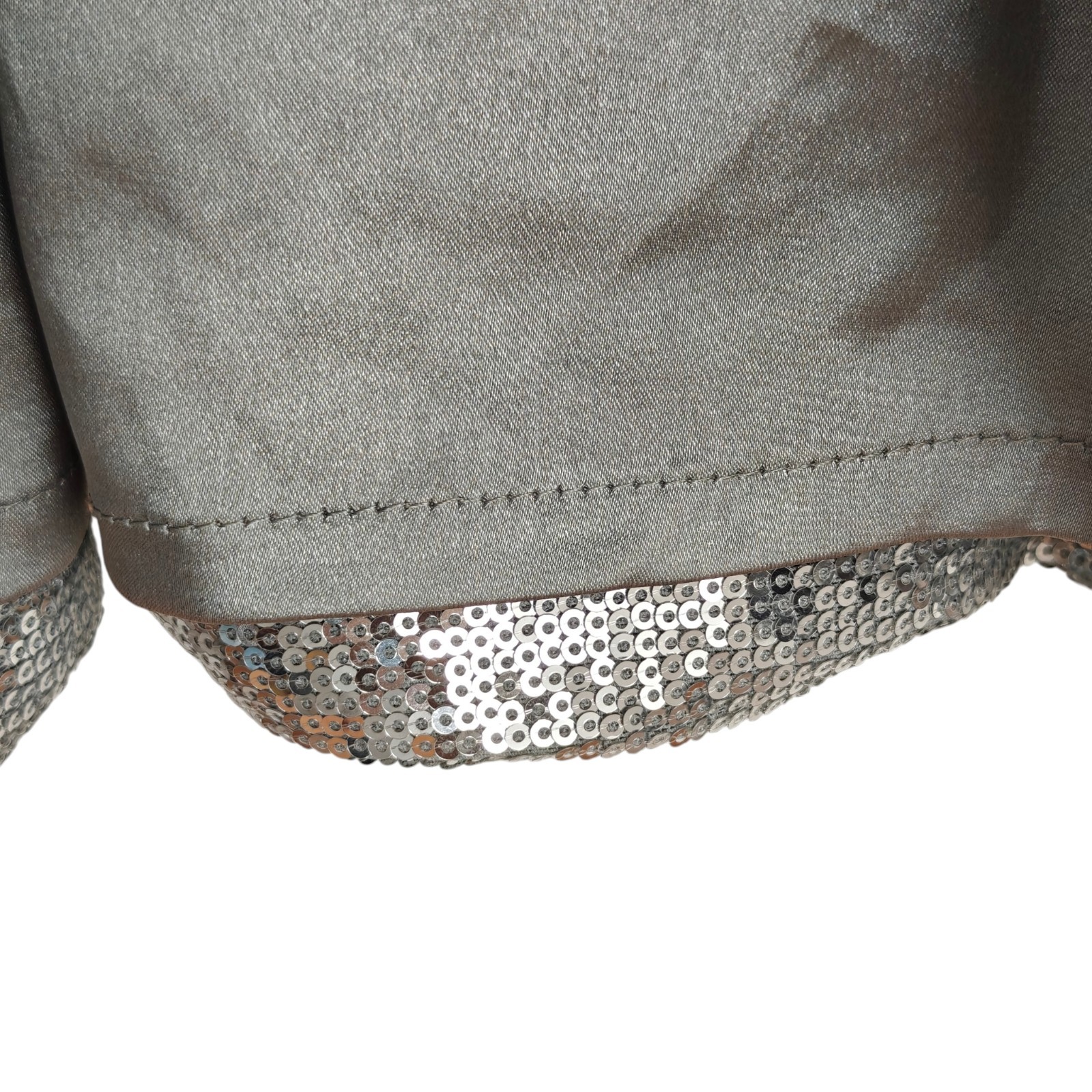 Sherri Hill Sequin Cocktail Dress Size 4 Silver Rhinestones Party Prom Wedding