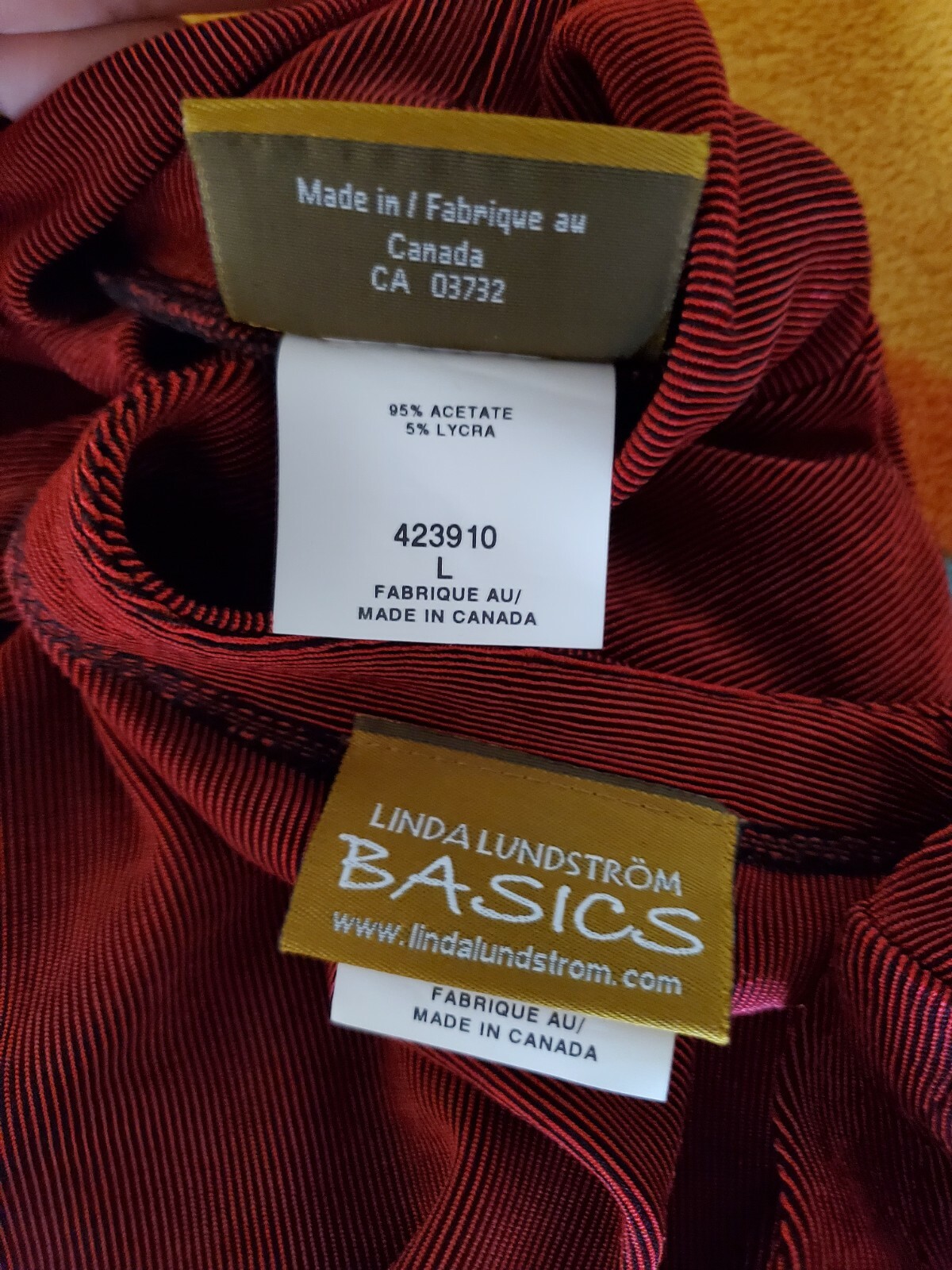 #39 – LINDA LUNDSTROM Basics Red Dress + Cardigan 2Pc Set L NWT New Vintage 70s