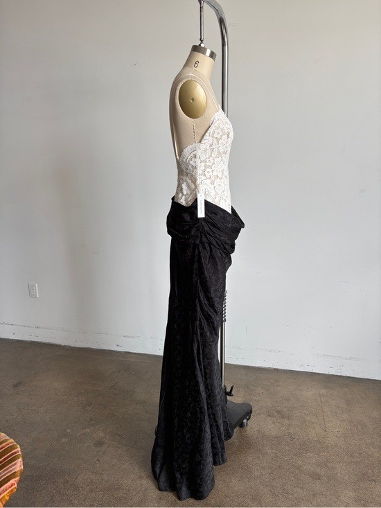 $589 NWT For Love And Lemons “Karissa” Maxi Gown in Cream Sz 8
