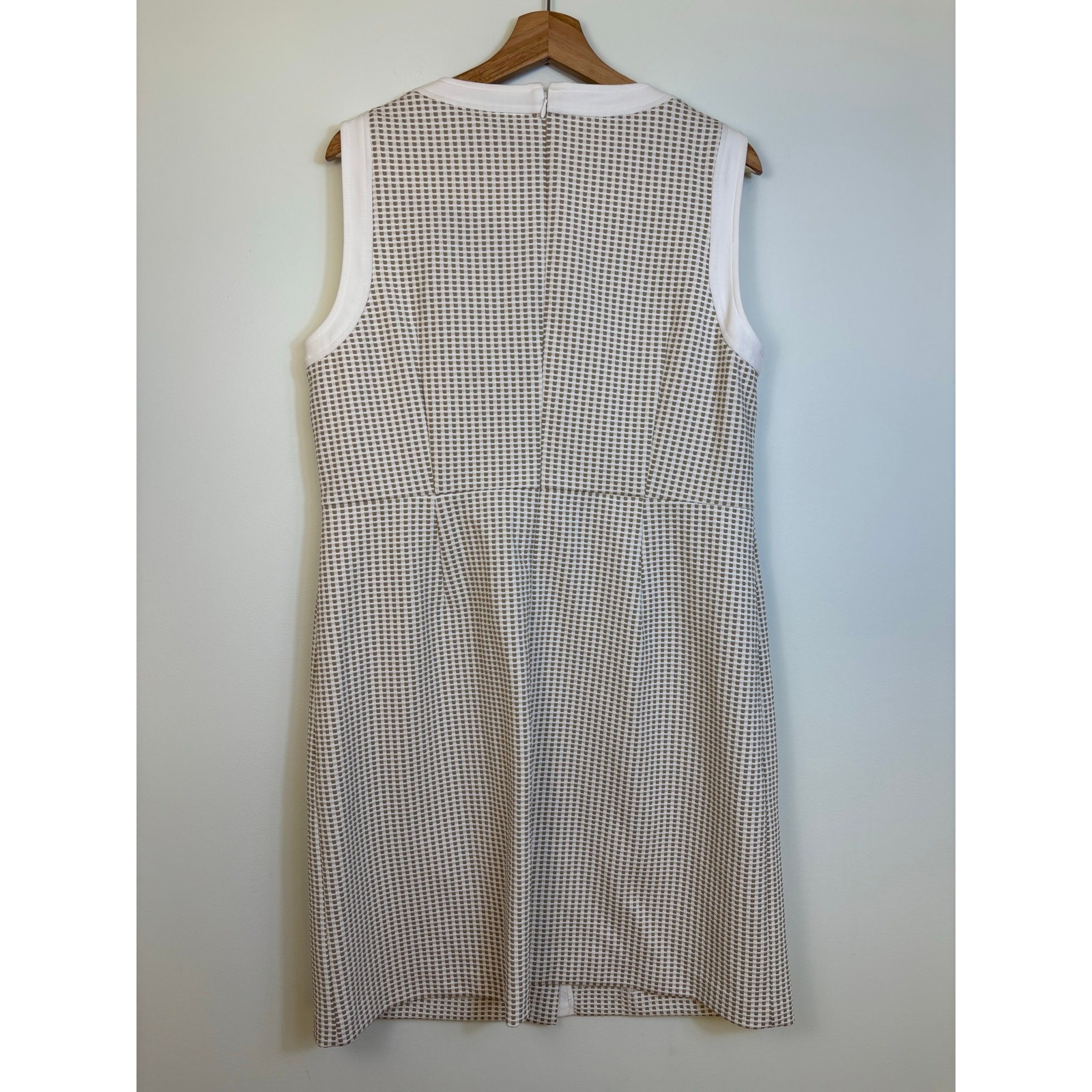 Tommy Hilfiger Faux Button Front Sheath Dress 14 Waffle Knit Office Minimal NWT