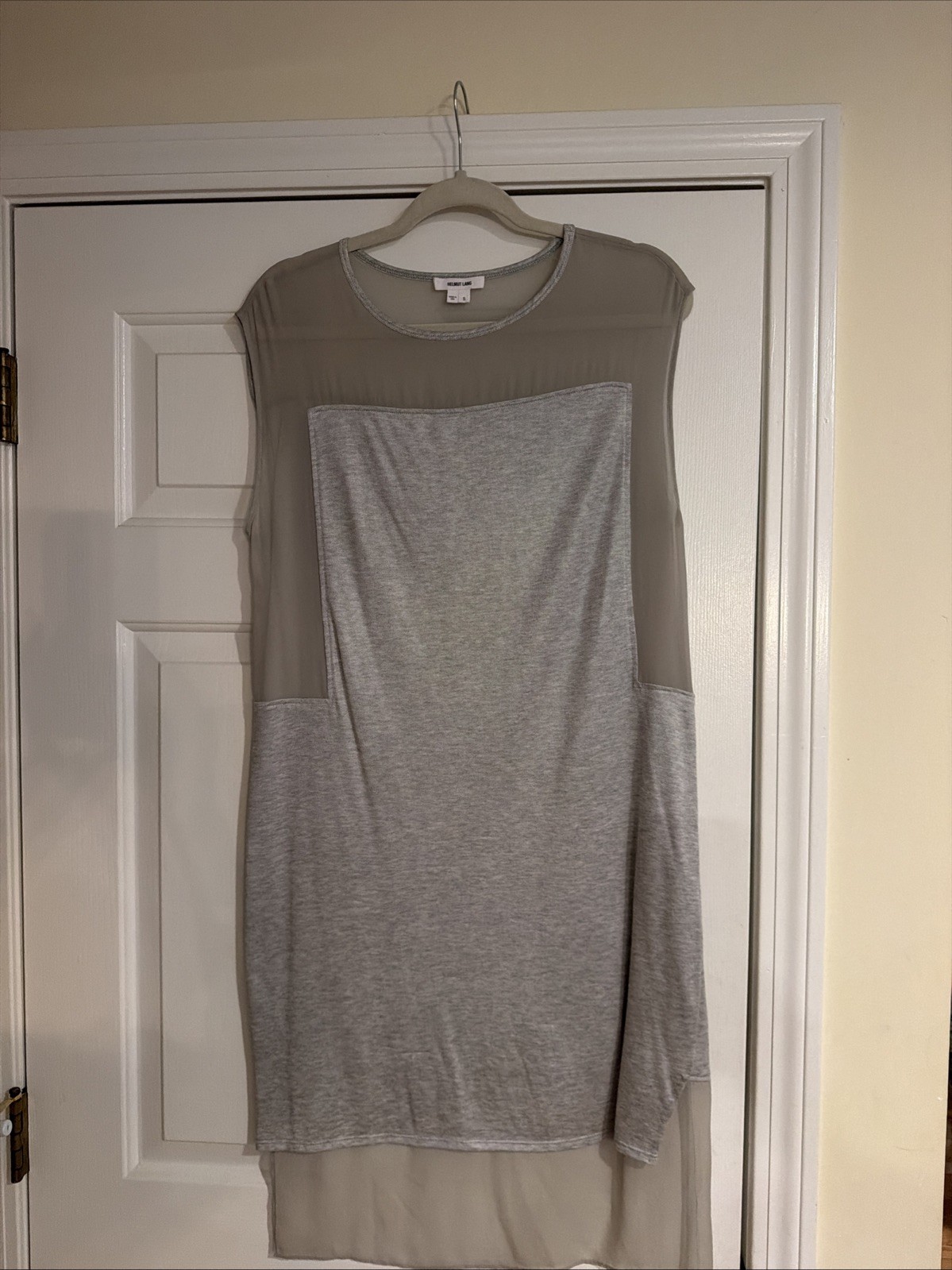 HELMUT LANG Dash Sheer Shirt Dress Women’s Size S
