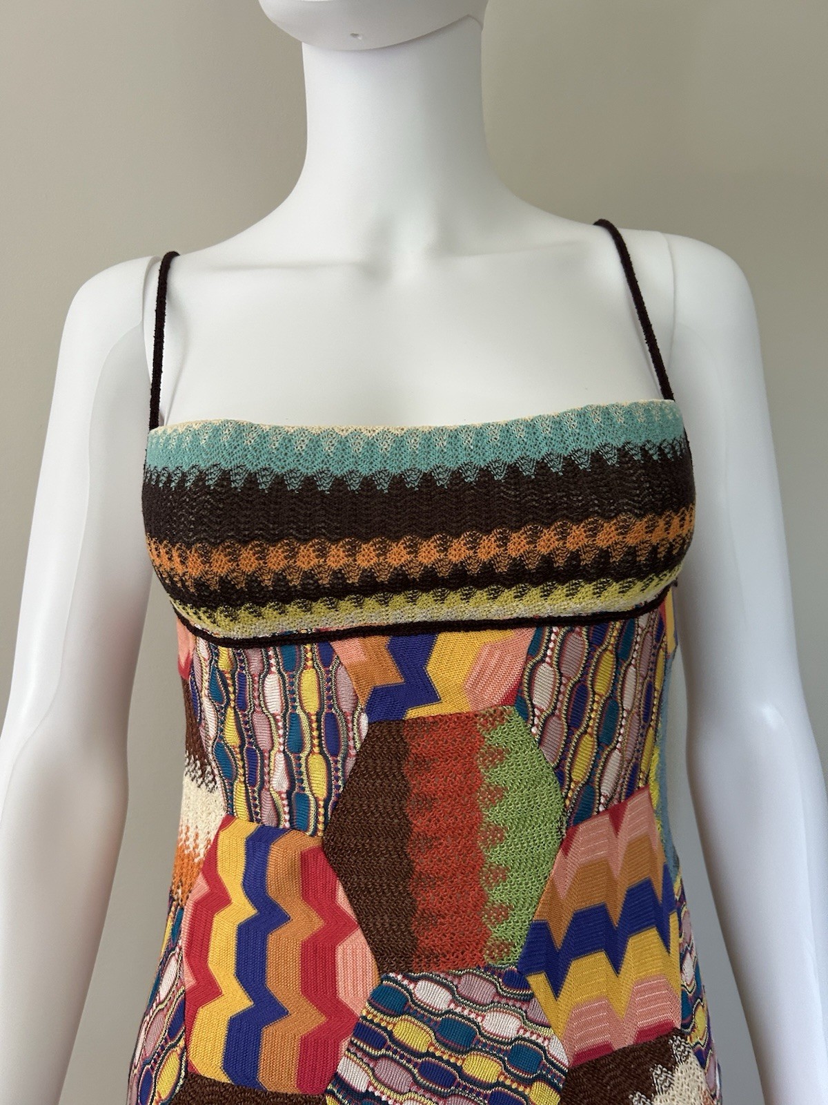Missoni Valentina NWT Patchwork Knit Mini Dress Multicolor Italy IT 40 US 4
