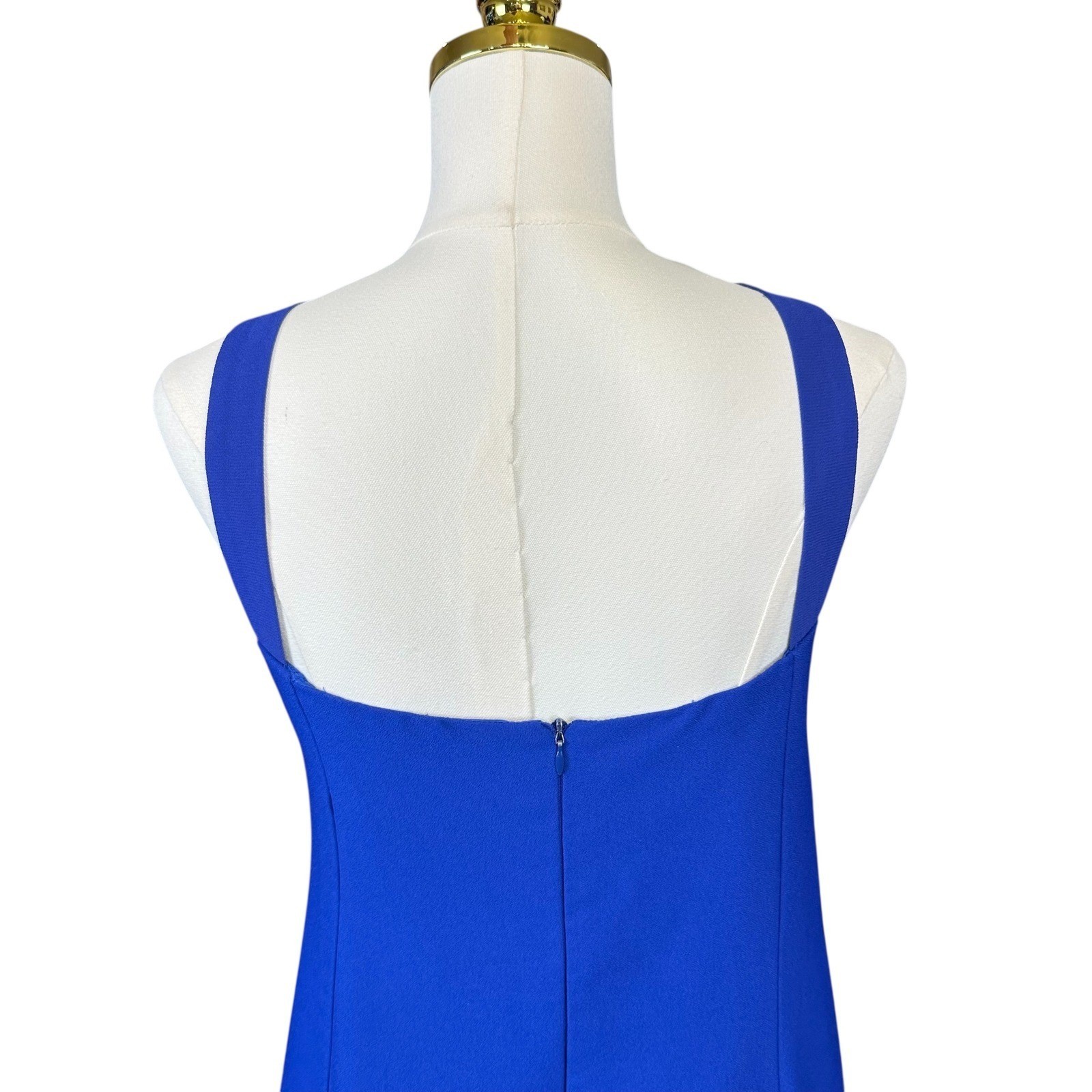 Royal Blue Column Evening Gown Sequined Lace Bodice Formal Maxi Dress Sleeveless