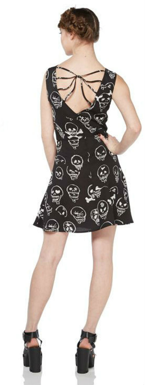 VOODOO VIXEN SKULL ROCKABILLY PSYCHOBILLY RETRO TATTOO 50’S SKATER DRESS DRA8064