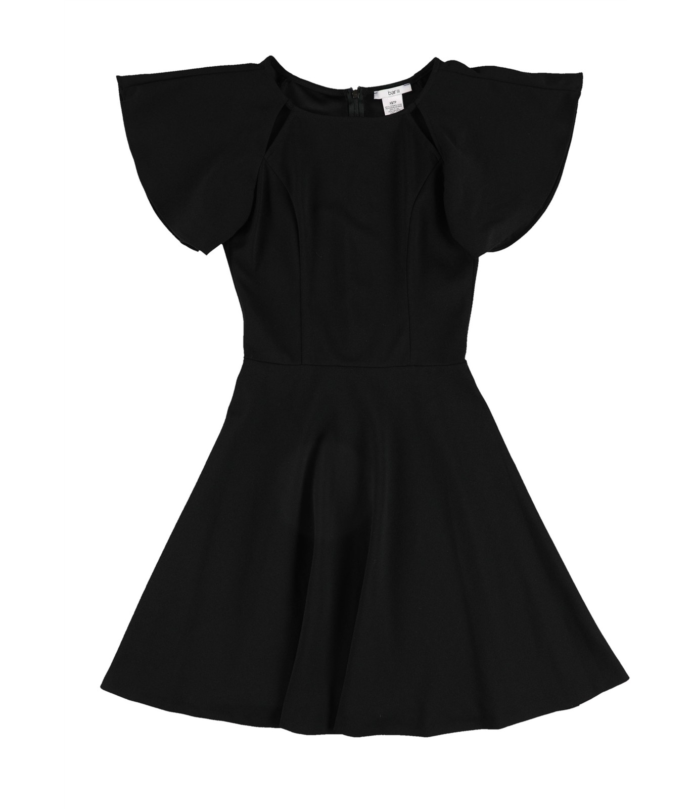 bar III Womens Cutout Crepe Fit & Flare Dress, deepblack, M