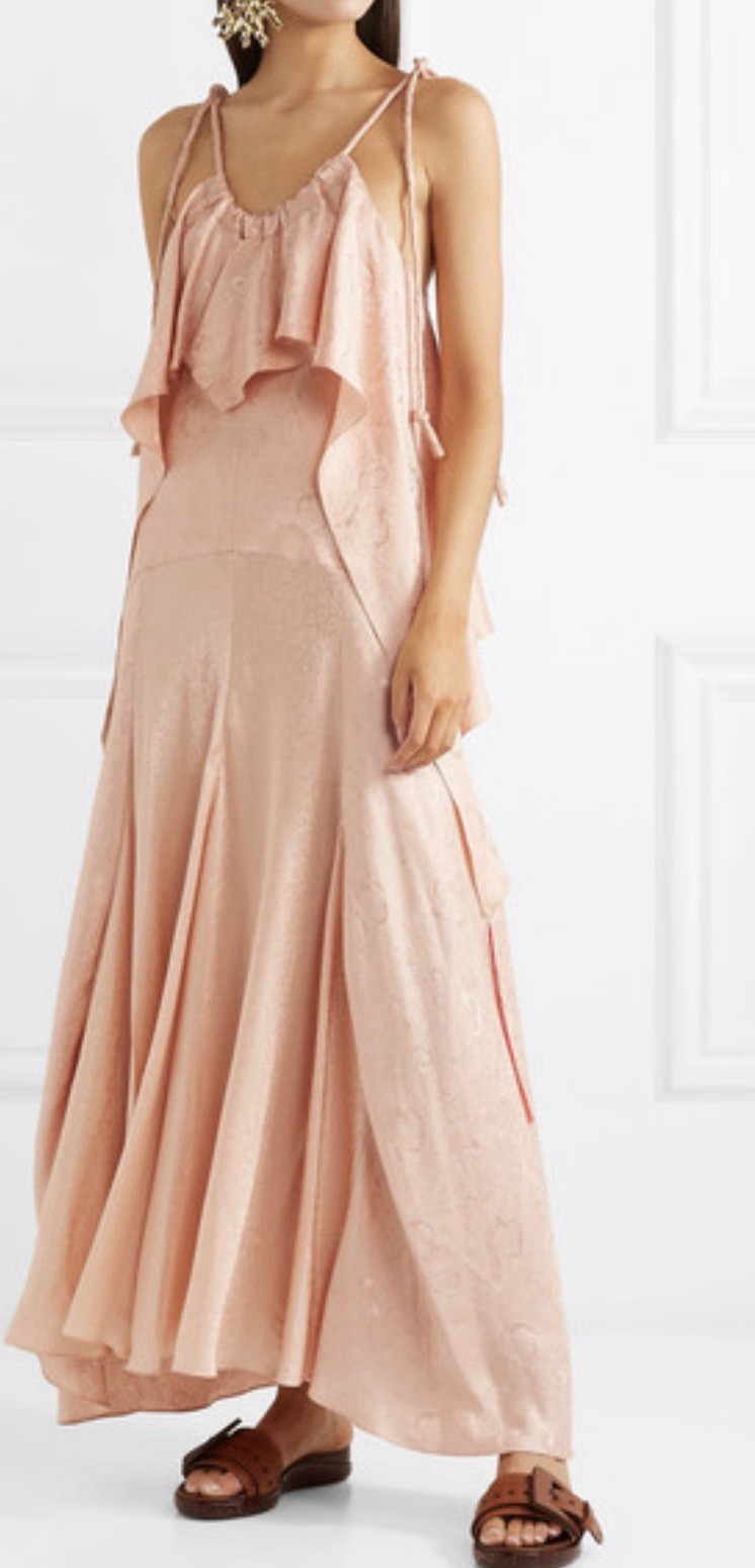 CHLOÉ 100% SILK JacquaRD Maxi dress – MADE IN FRANCE- 42