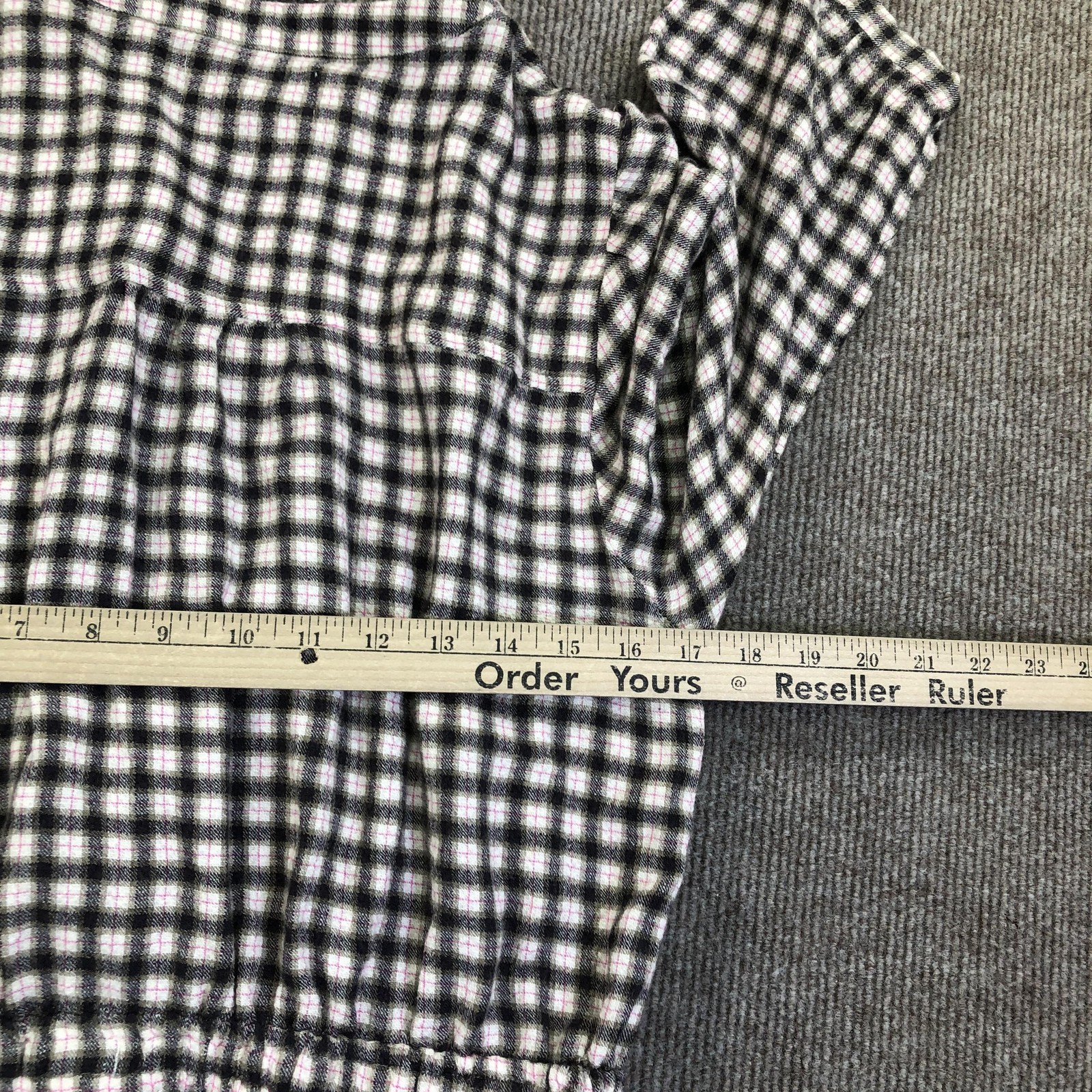 Eddie Bauer Shirt Dress Womens Small Black Plaid Button Belted 3/4 Sleeve Midi