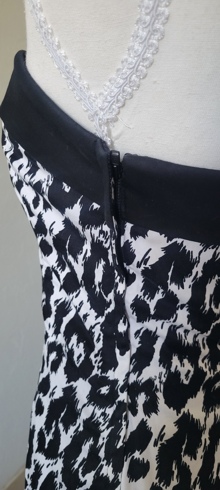 Betsey Johnson Leopard Print Strapless Cocktail Dress Size 6 Party Mini Bodycon