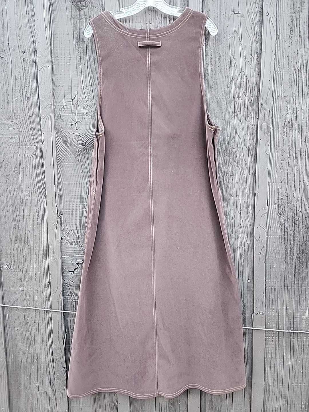 Vintage HSZ Studio Brown Micro Suede Maxi Dress Large 90’s Modest Cottagecore