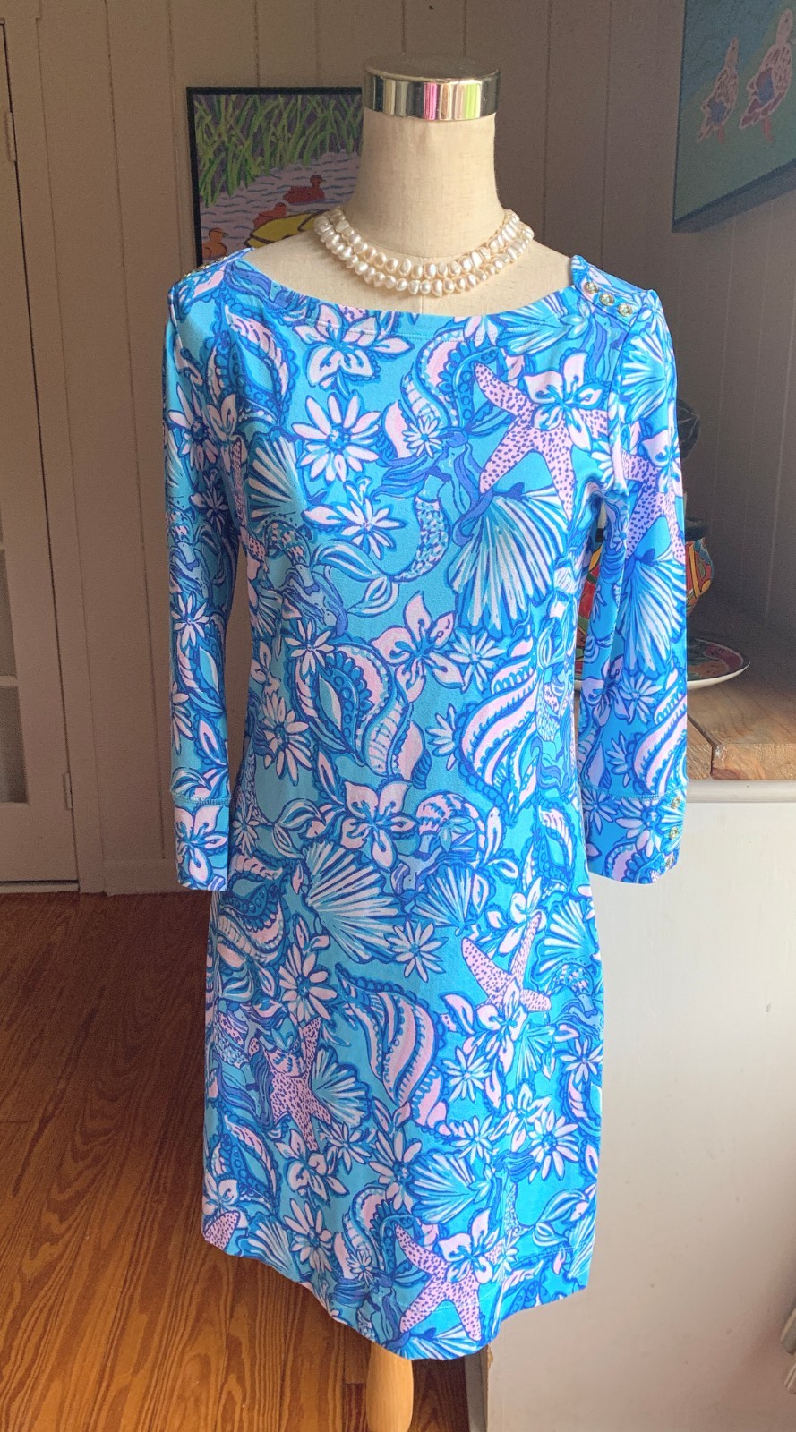 Lilly Pulitzer Starfish Print Stretch Dress M