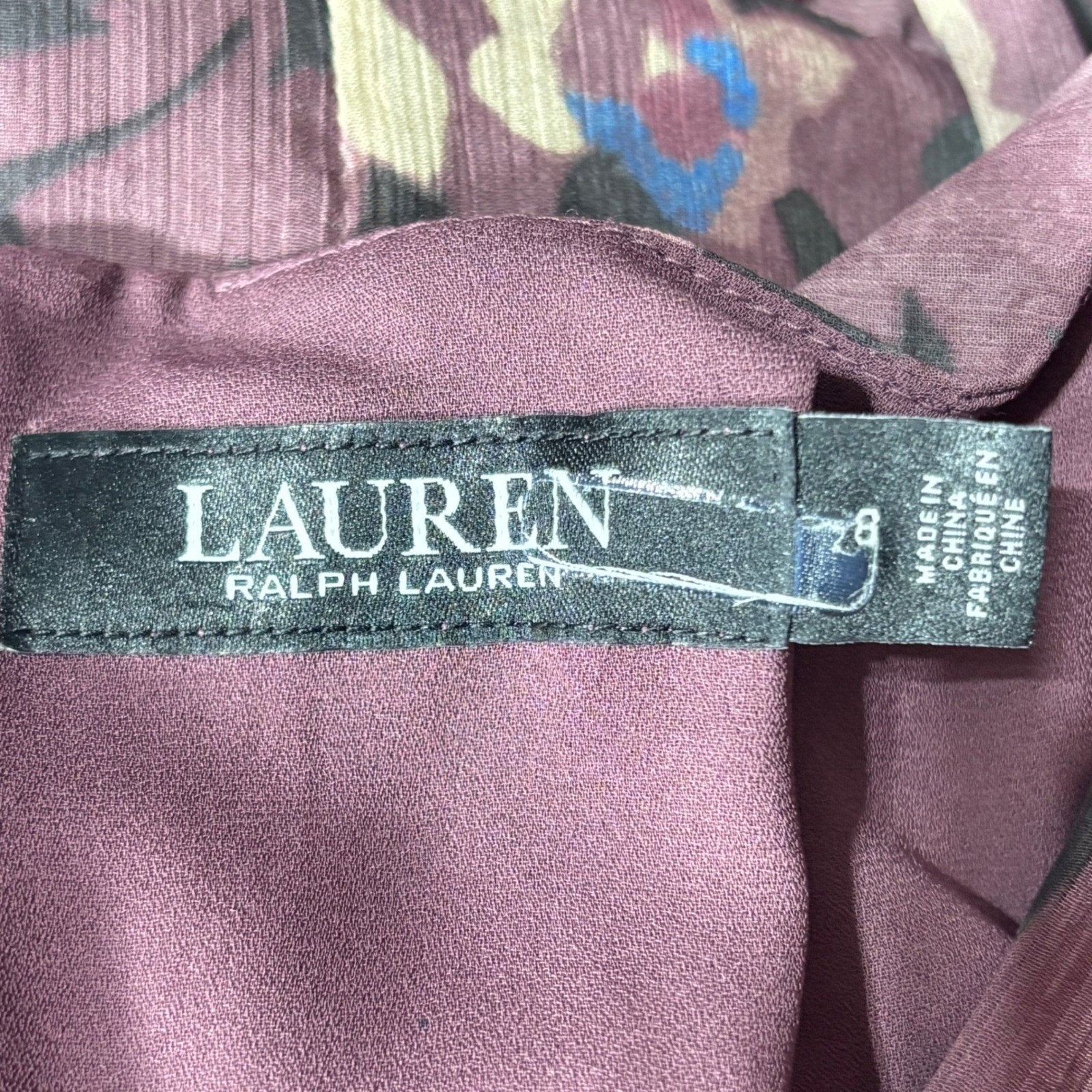 Ralph Lauren Maxi Dress Georgette Chiffon Floral Layered Ruffles Cottagecore 8