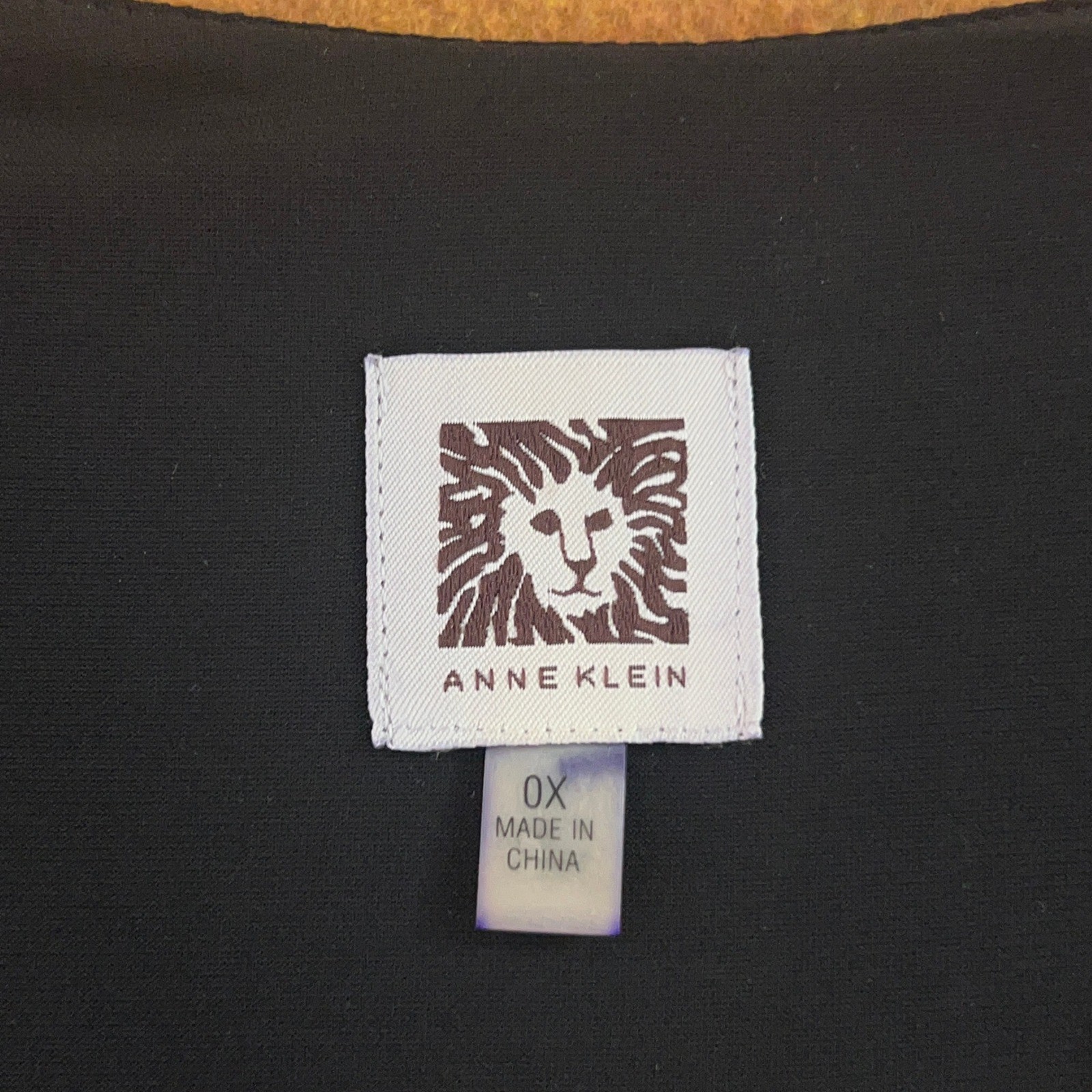 Anne Klein Womens Size 0X Black Grey Abstract Leaf Twist Front V-Neck Dress New