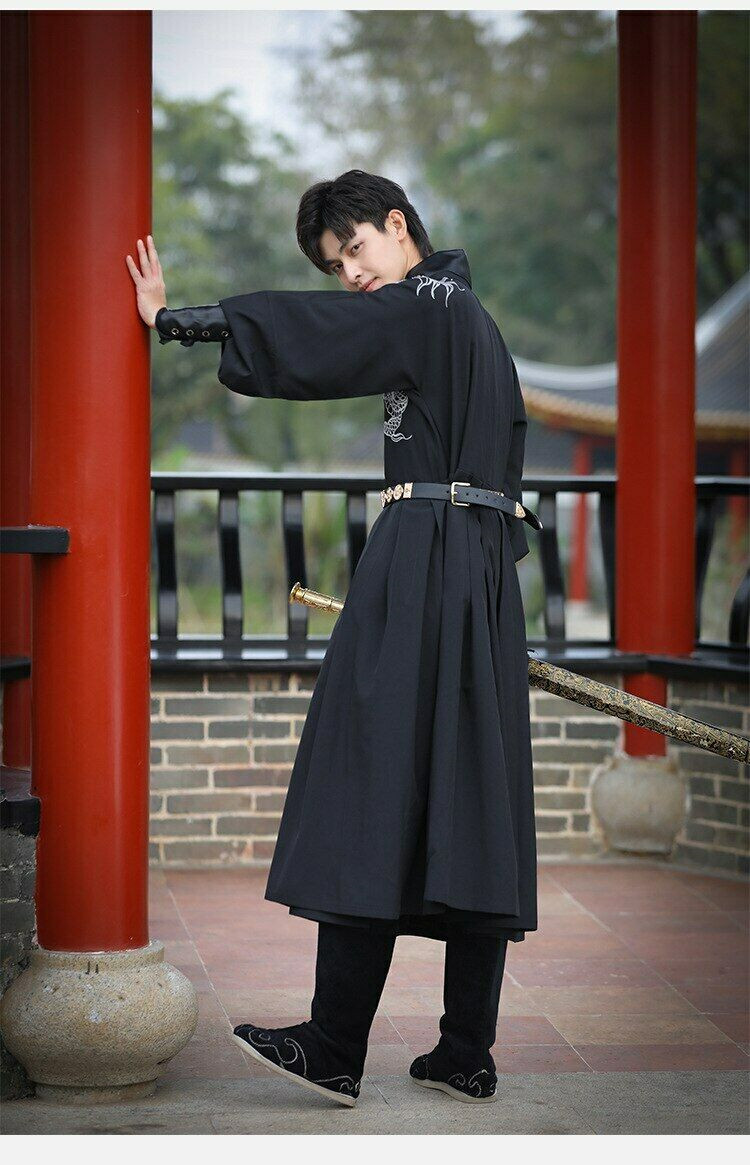 Plus Size Hanfu Men Chinese Ancient Embroidery Set Cosplay Costume Hanfu Outfit