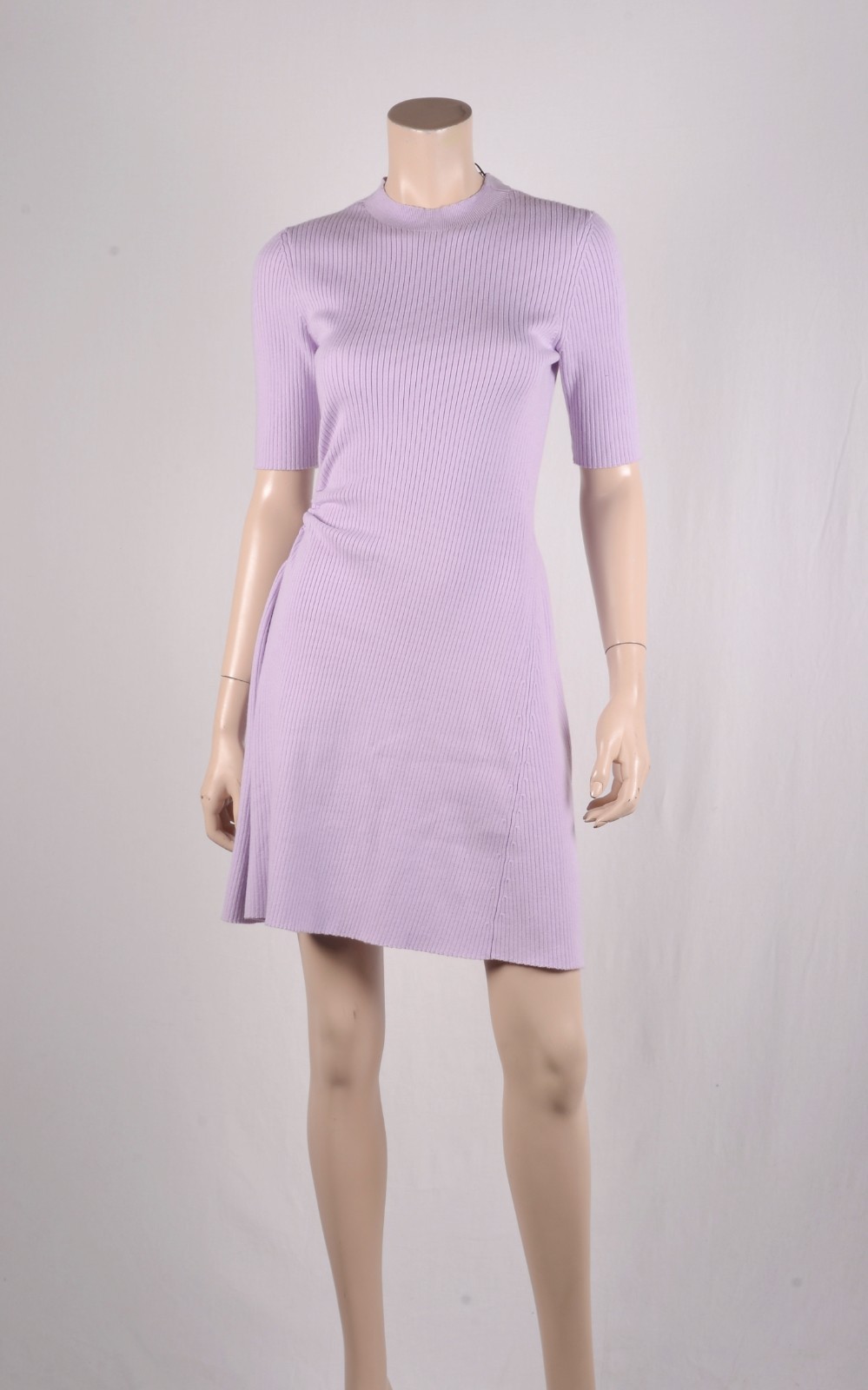 NWT $295 maje Parma Cutout Ribbed-knit Mini Dress FR 40/L