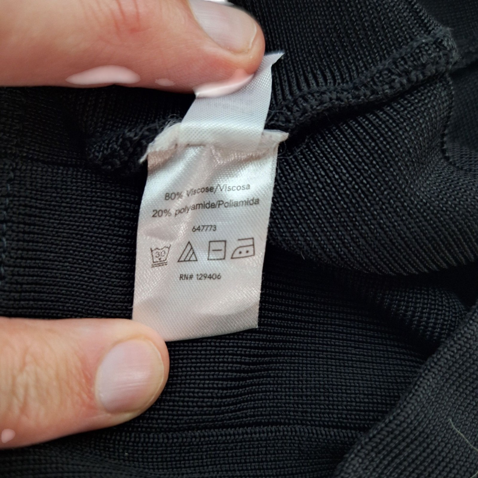 Venus Bodycon Wrap Dress Med Solid Black V-Neck Minimalist Little Black Dress