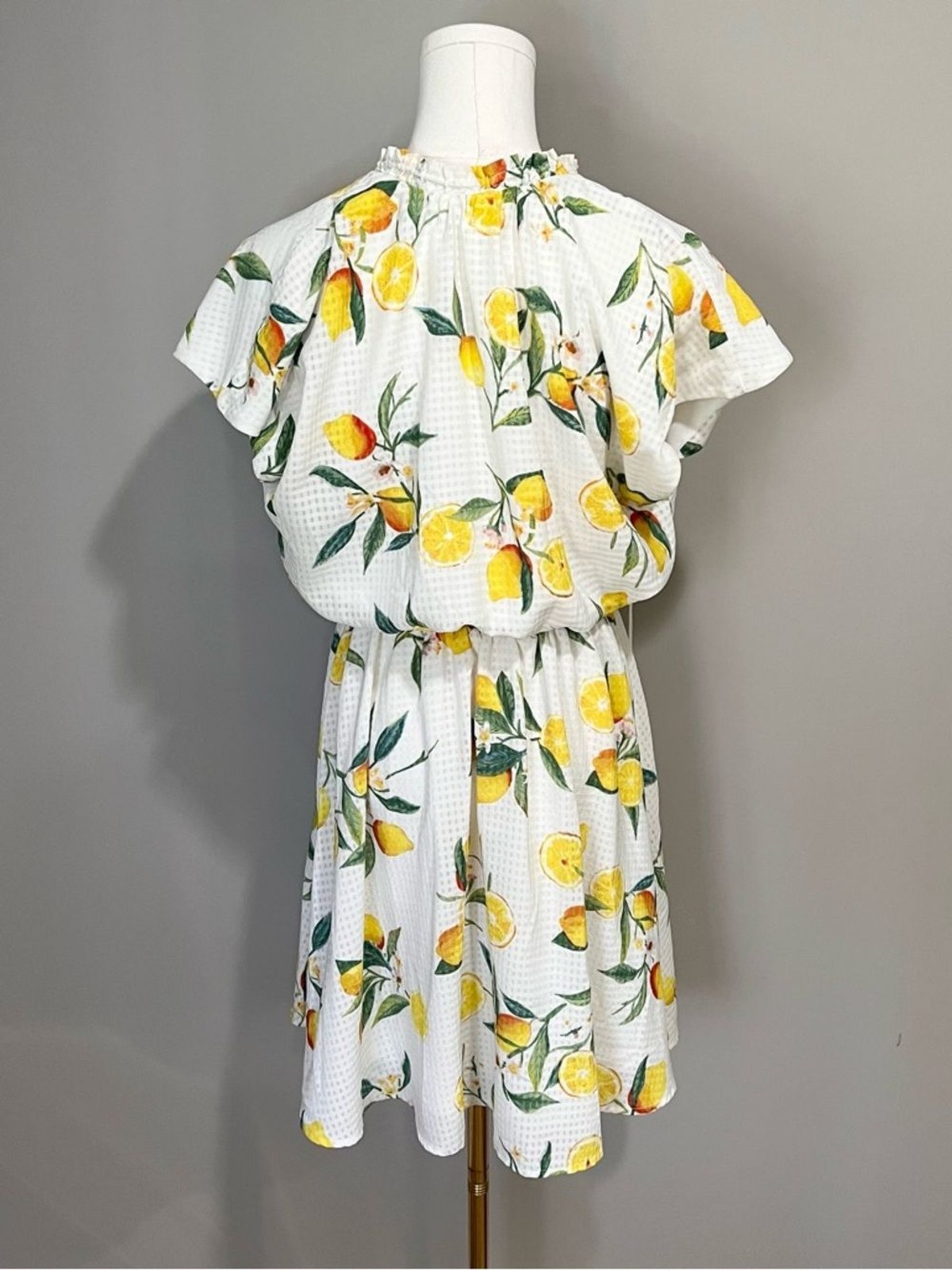 Ophelia Roe Lemon Print Dress Size S