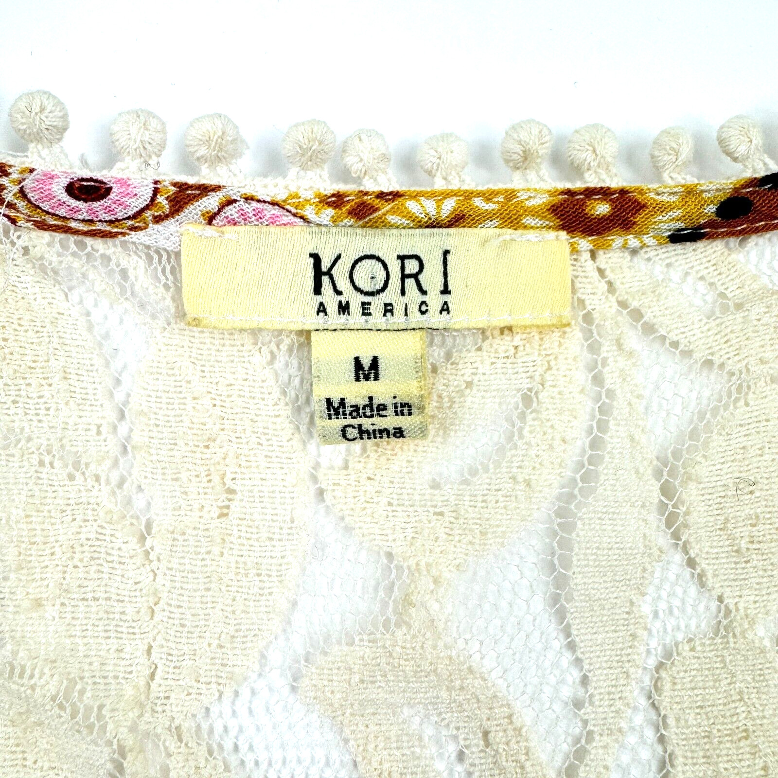 Tunic Top Mini Dress Medium Embroidered Bodice Ruffle Hem Cottagecore Coquette