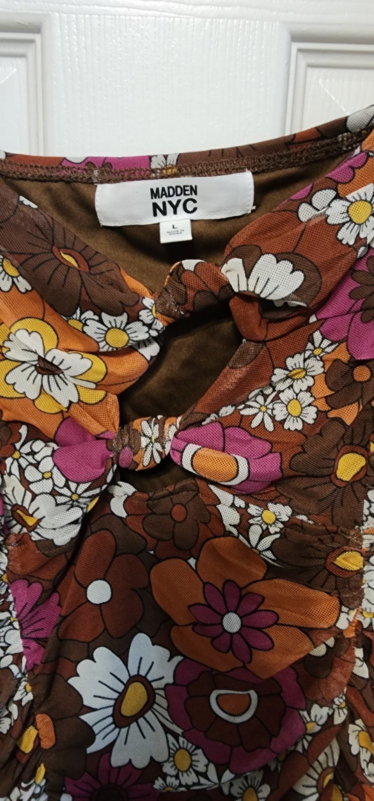 Madden NYC Size Medium Dress Brown New