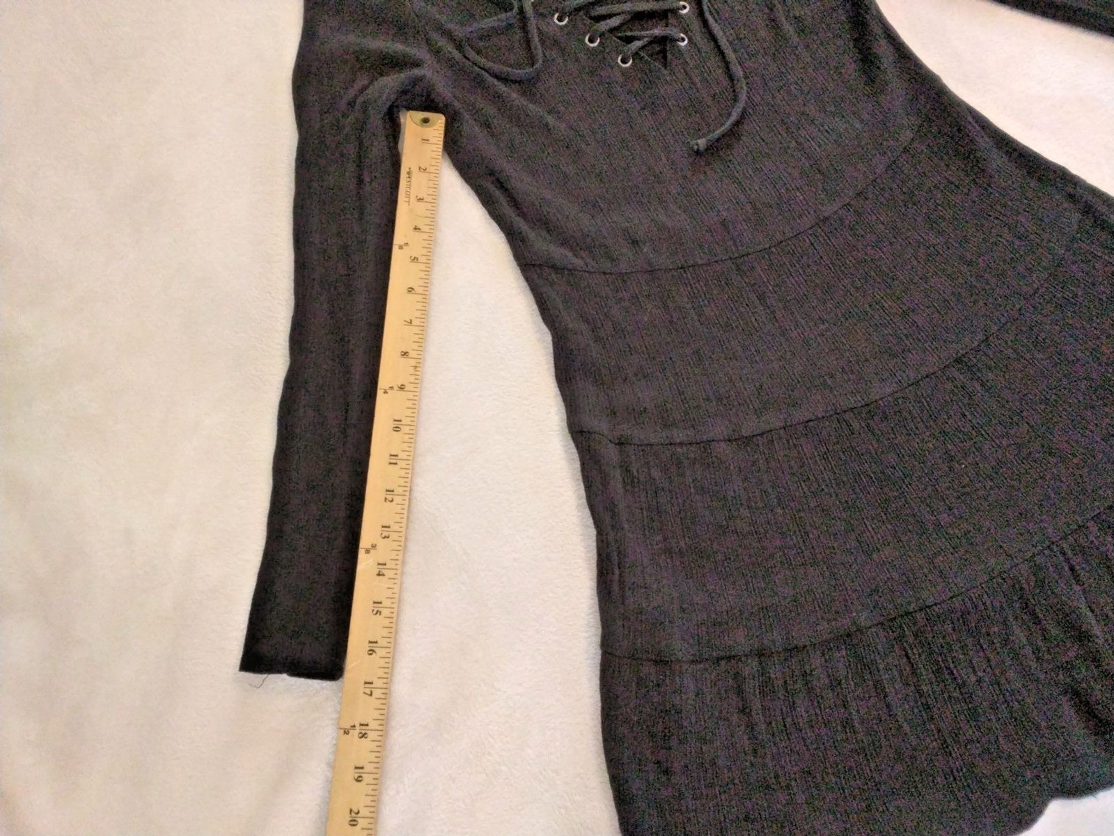 Black Rayon No Bounderies Light Summer Womens Flare Dress Size Medium With