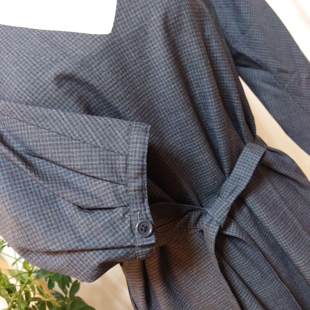 MARGARET HOWELL 100 Wool Check Pattern Dress Made in Japan